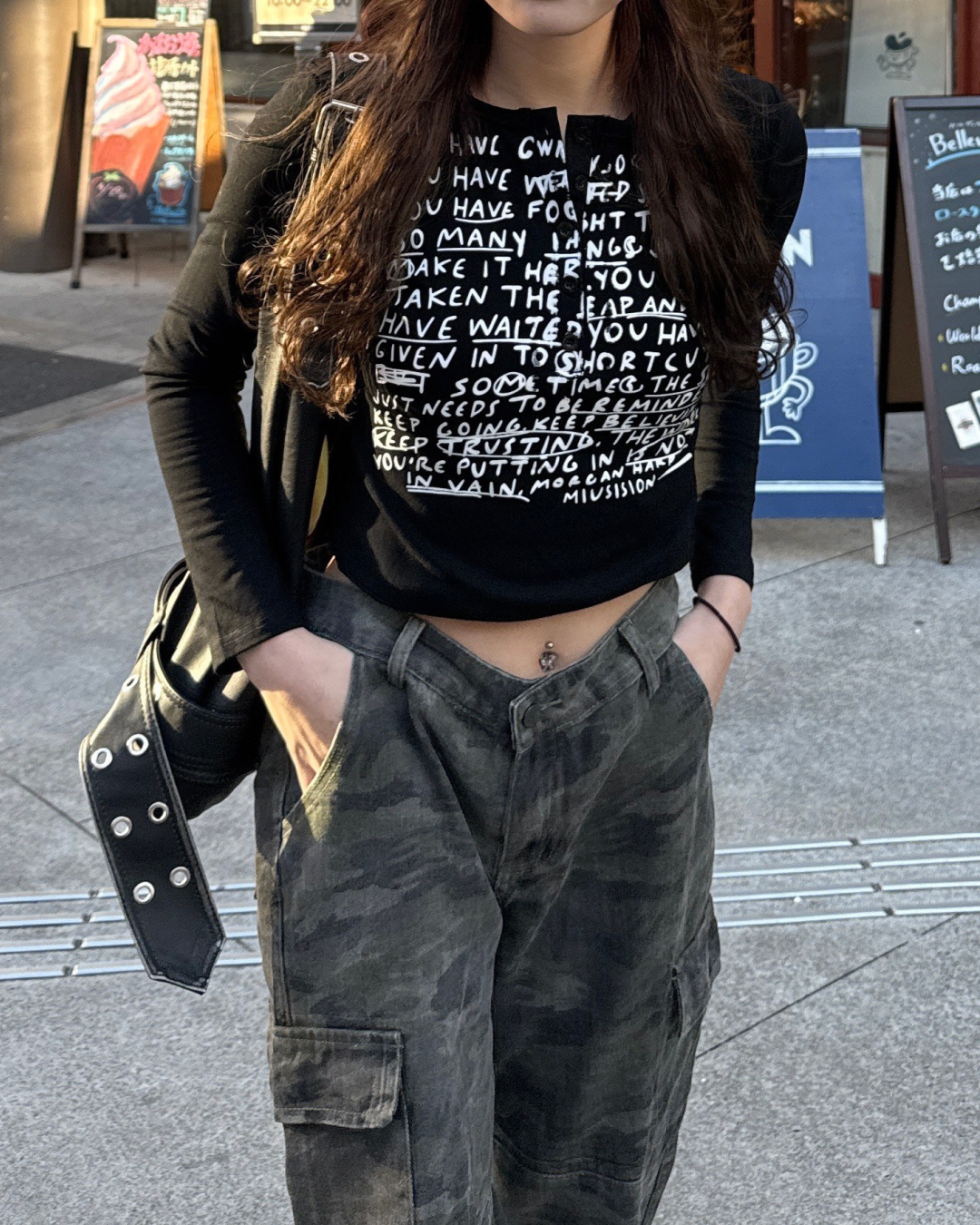 センテンスプリントTシャツ HZ0076