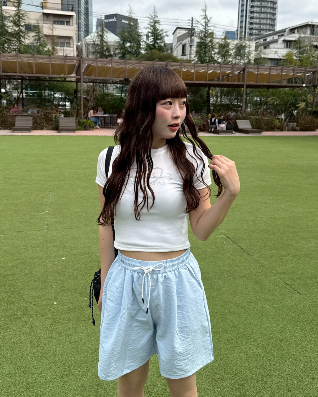 パステルブルーハーフパンツ HZ0119