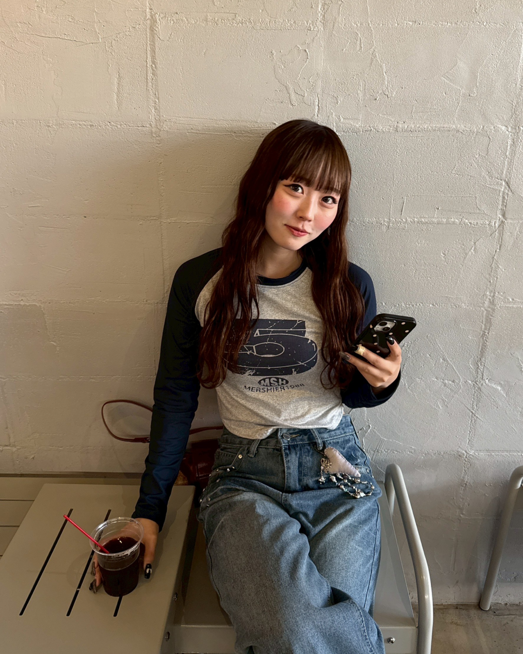 レトロファイブラグランTシャツ HZ0155