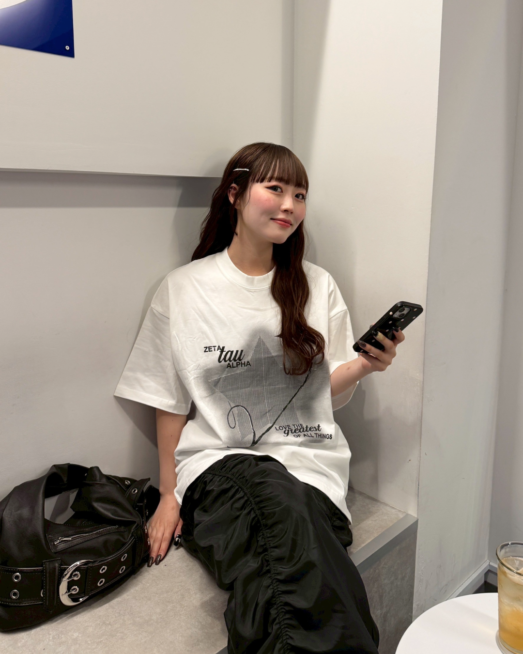 スタープリントオーバーサイズTシャツ HZ0158