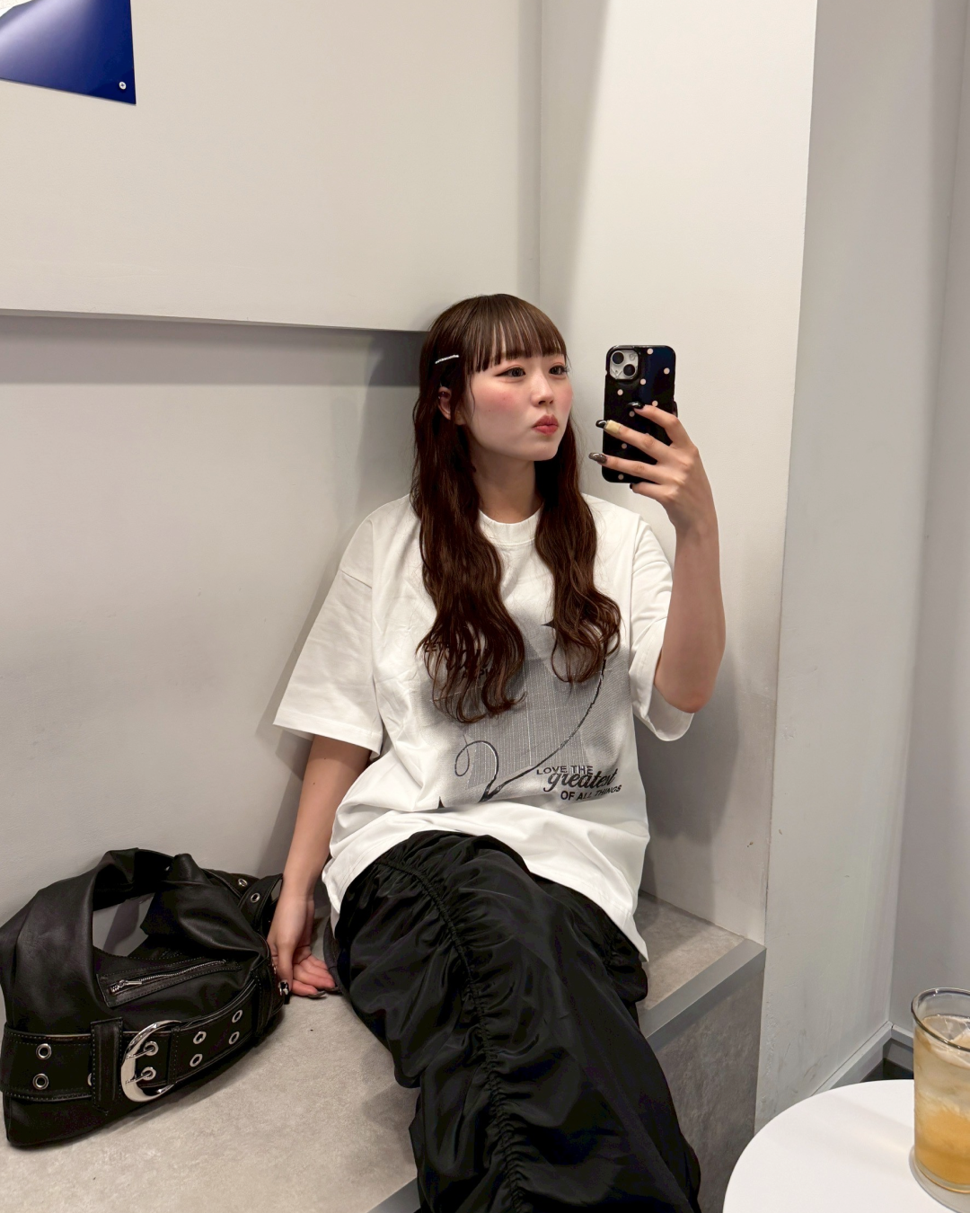 スタープリントオーバーサイズTシャツ HZ0158