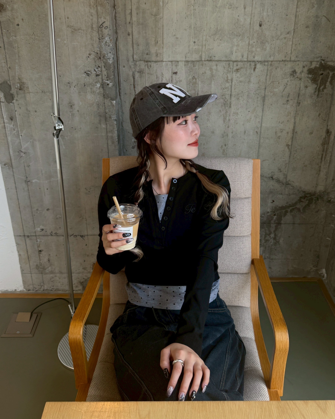 レイヤードドットカットソー HZ0169