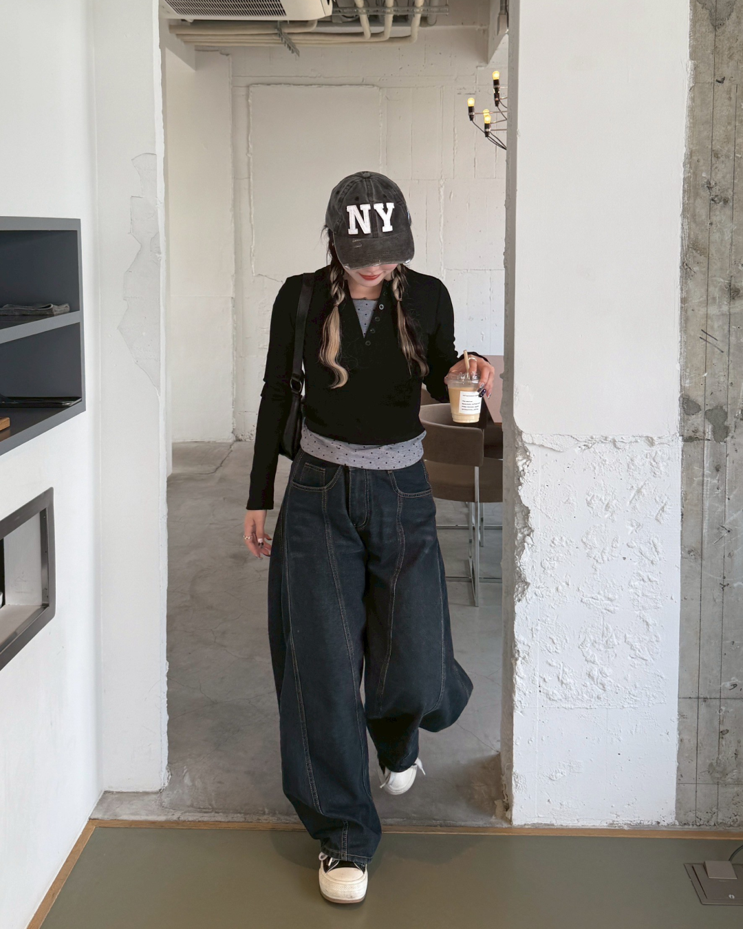 レイヤードドットカットソー HZ0169