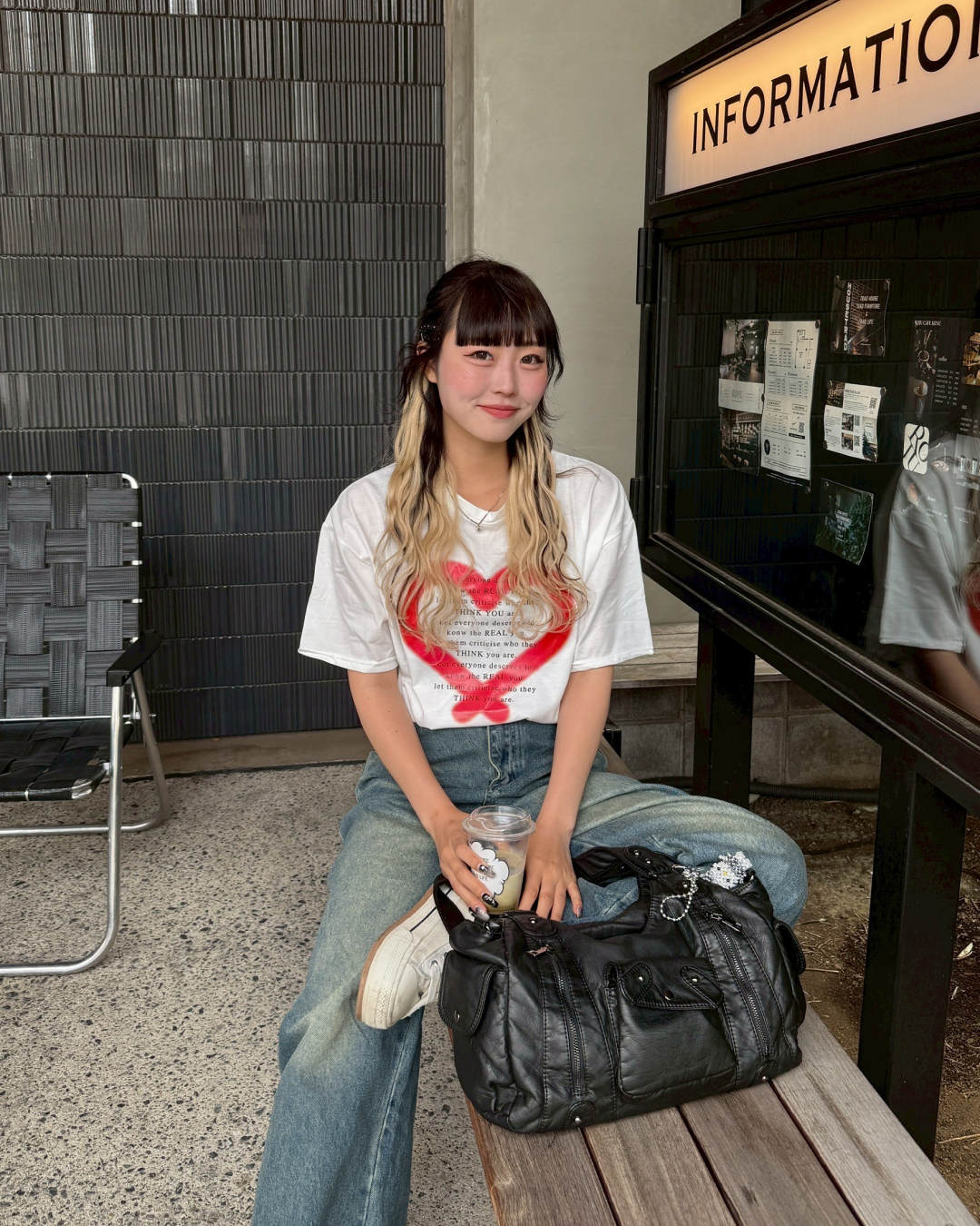 スプレーハートTシャツ HZ1037