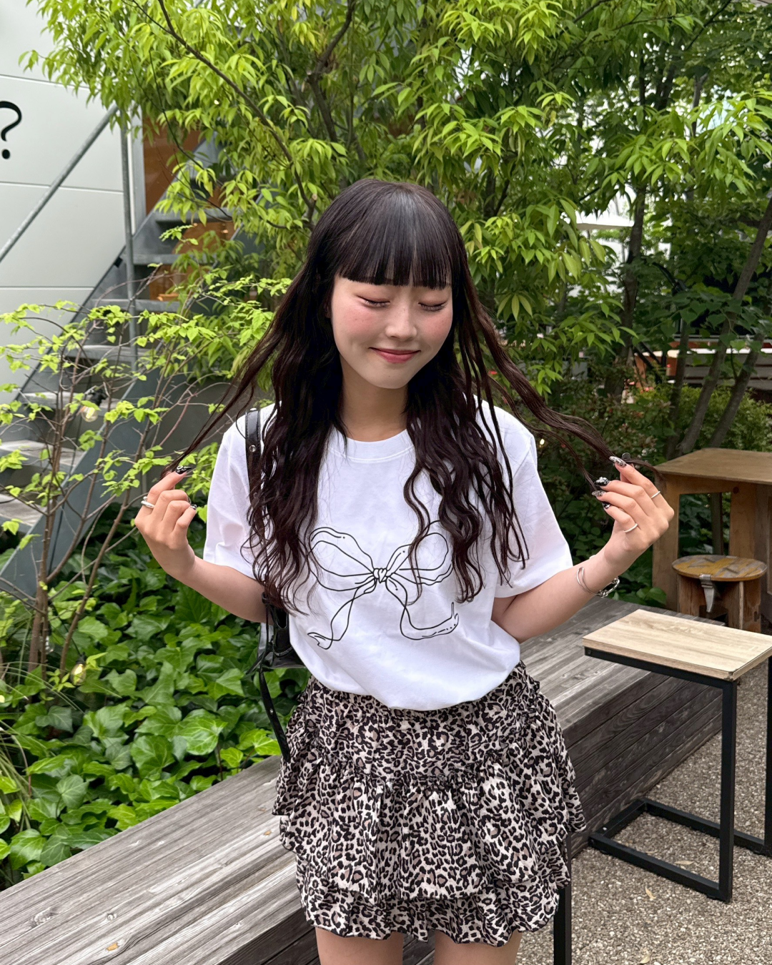 リボンモチーフTシャツ HZ1029