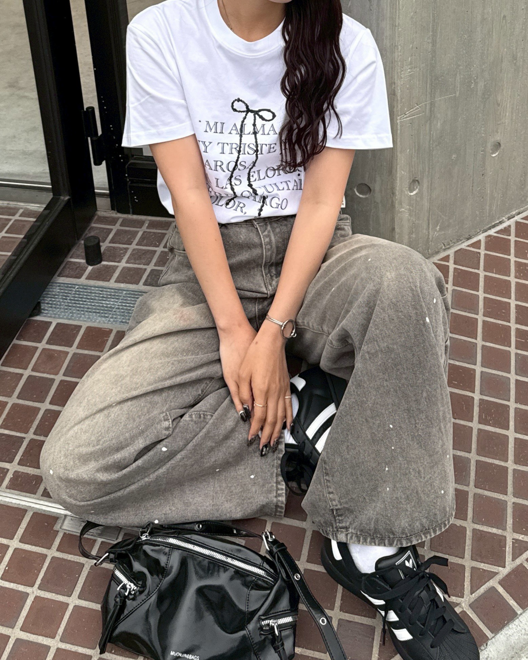 テキストリボンTシャツ HZ2039