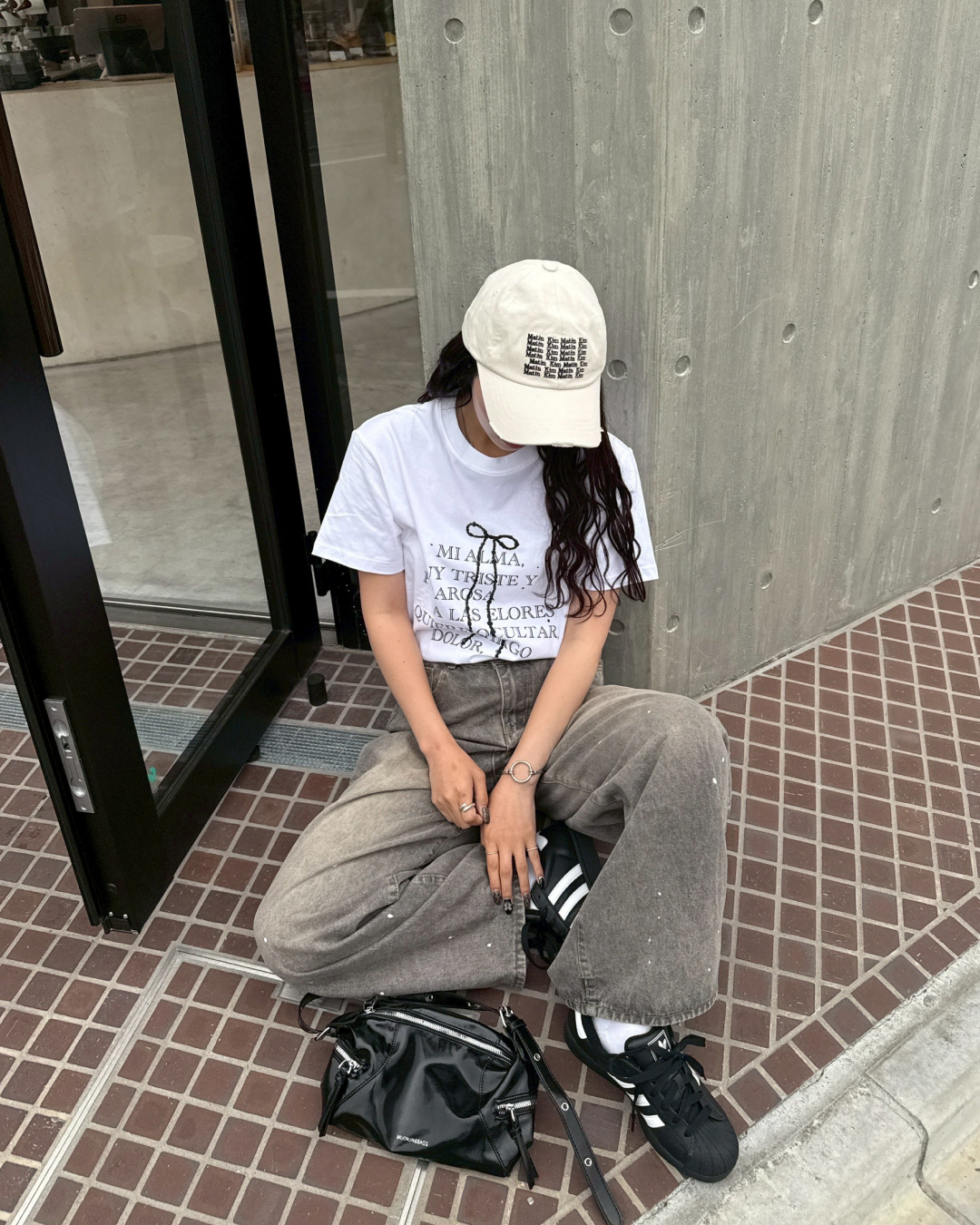 テキストリボンTシャツ HZ2039