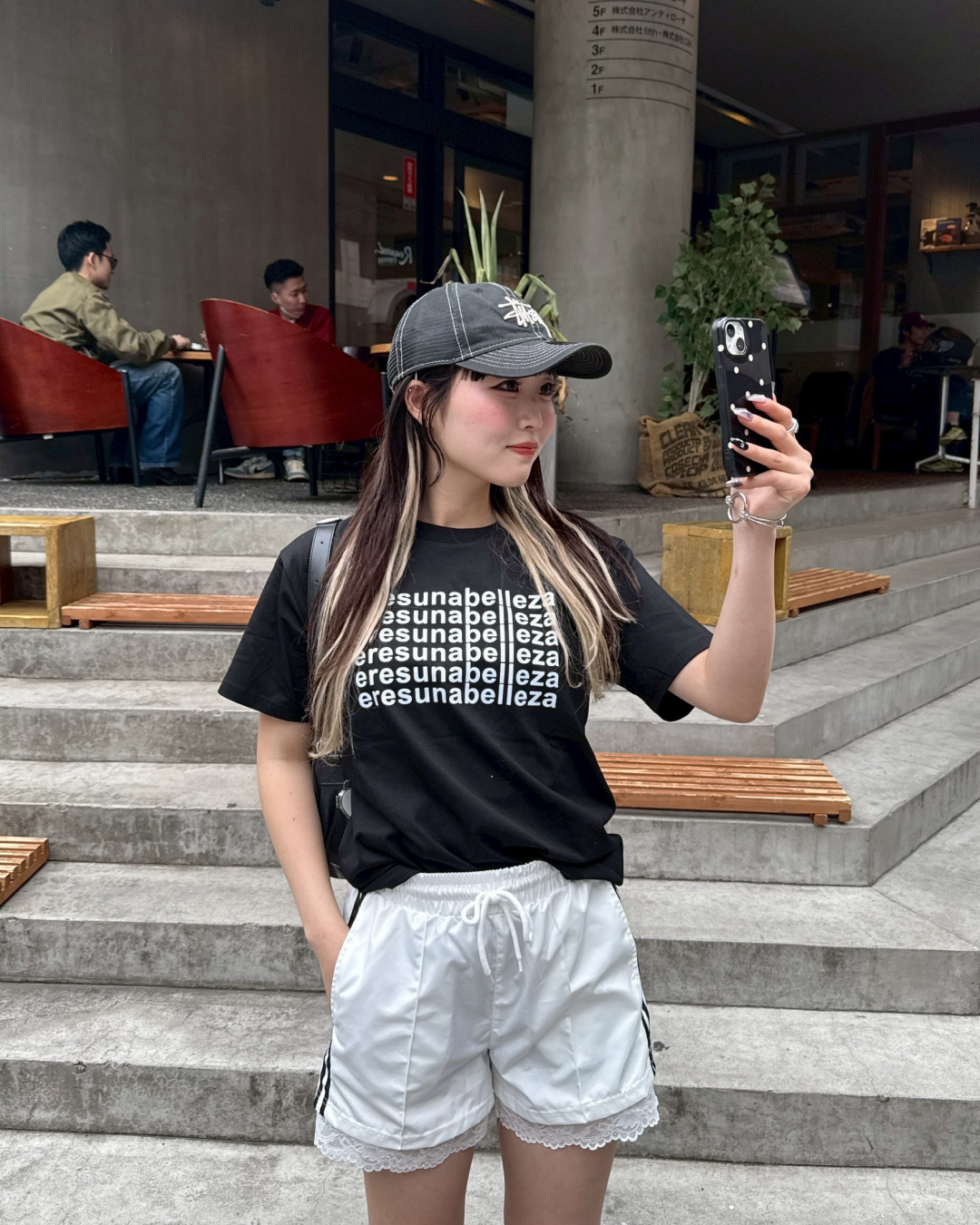モノトーンレタリングTシャツ HZ1055