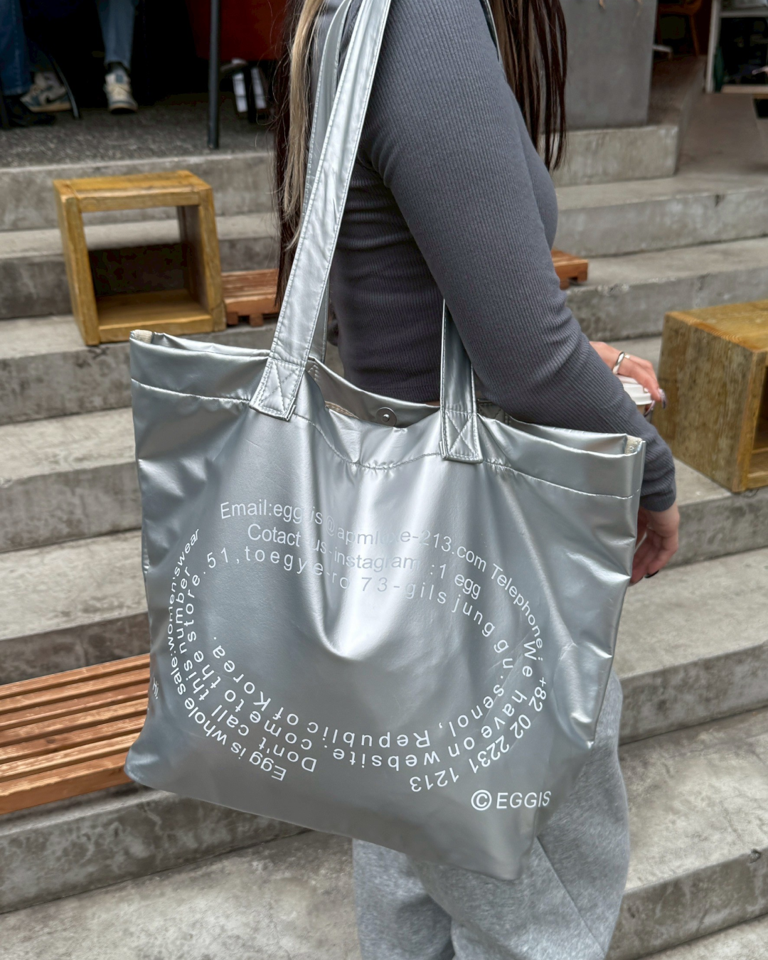 エナメルトートバッグ HZ1059