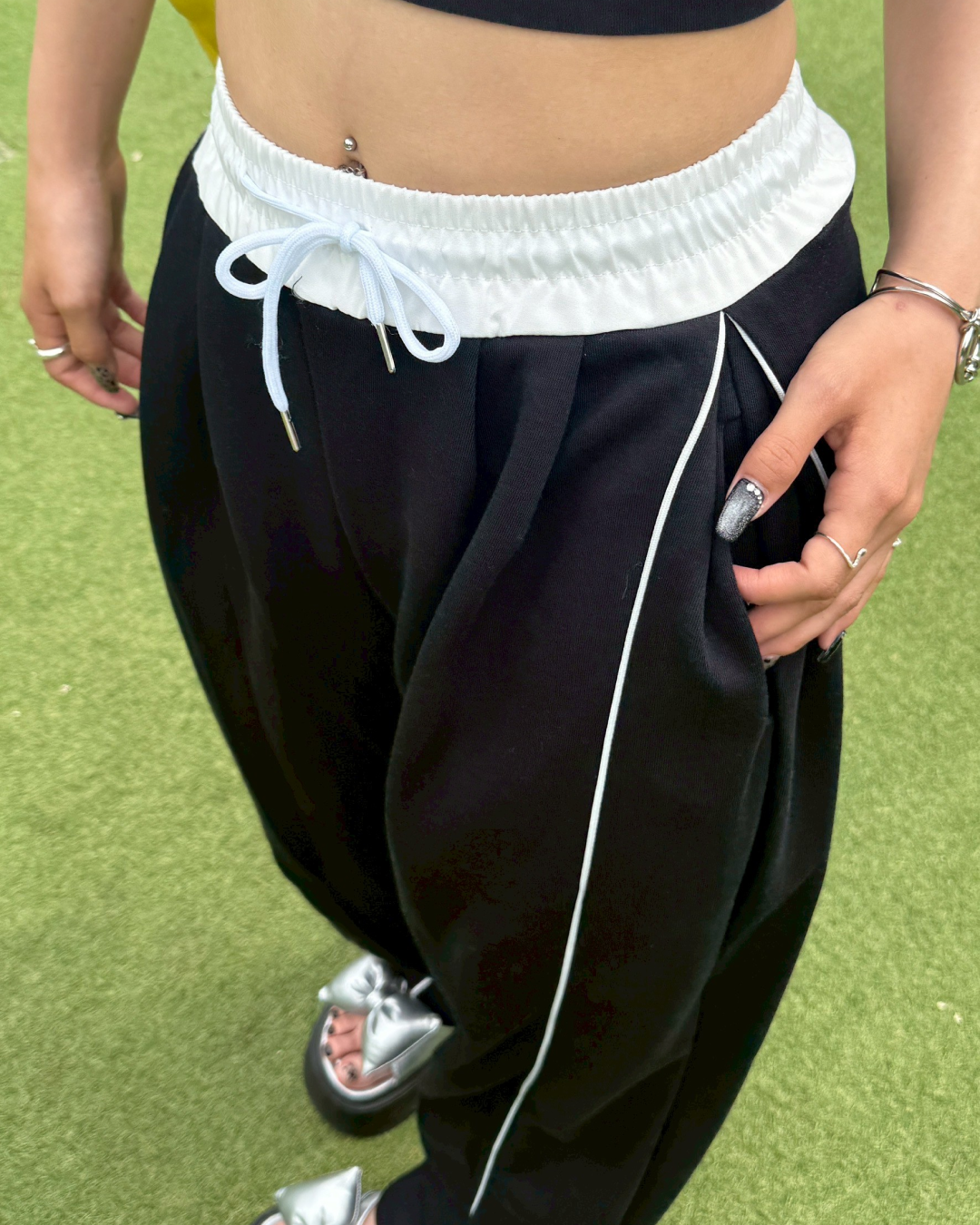 ダブルウエストスウェットパンツ HZ1074