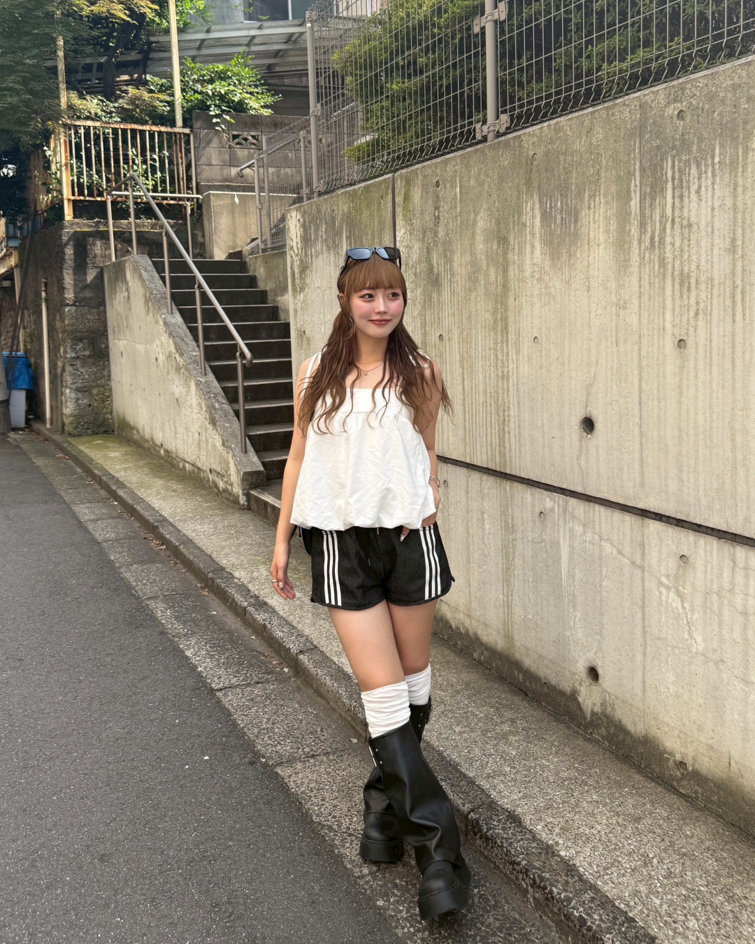 デニムショートラインパンツ HZ2009