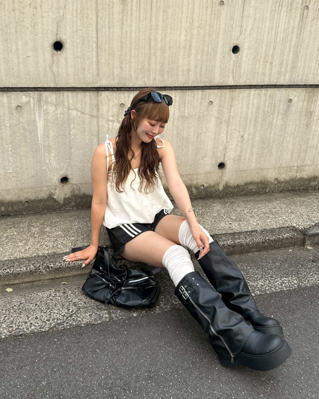 デニムショートラインパンツ HZ2009