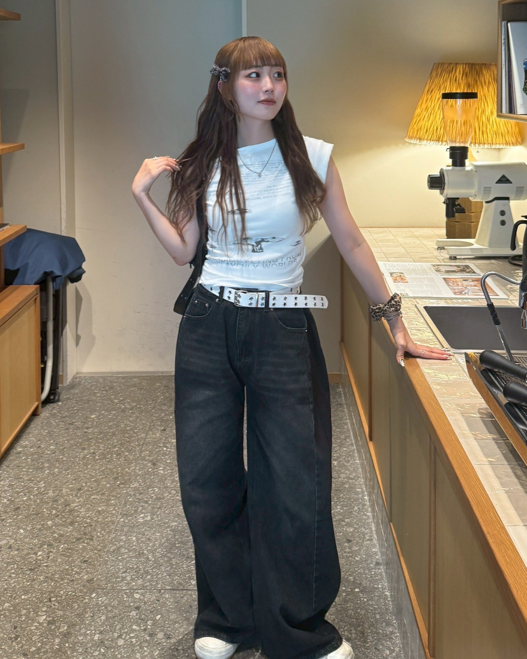 ワンショルダーリラックスTシャツ HZ2020