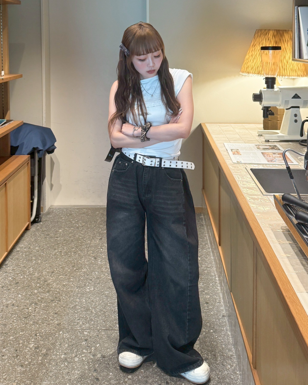 ワンショルダーリラックスTシャツ HZ2020