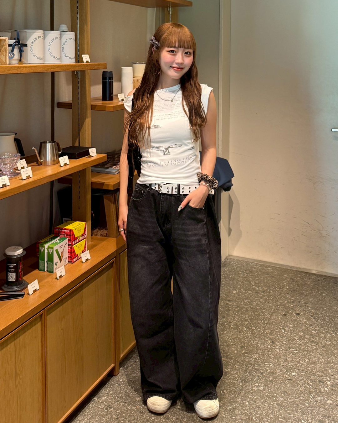 ワンショルダーリラックスTシャツ HZ2020
