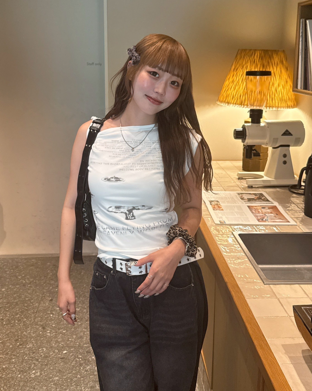 ワンショルダーリラックスTシャツ HZ2020