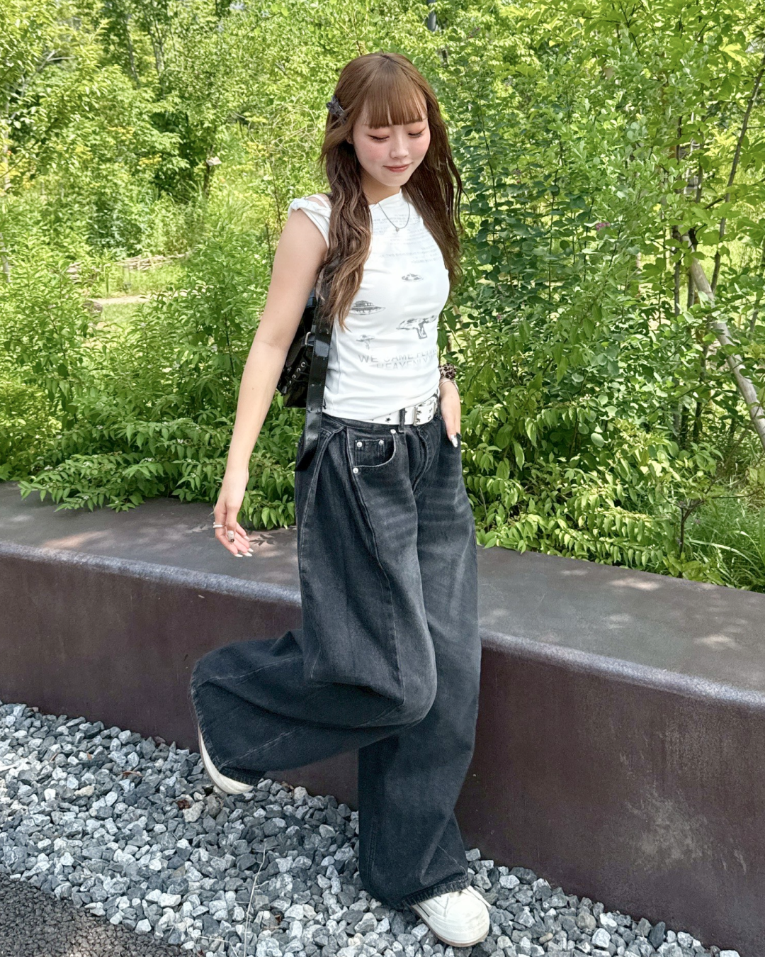 ワンショルダーリラックスTシャツ HZ2020
