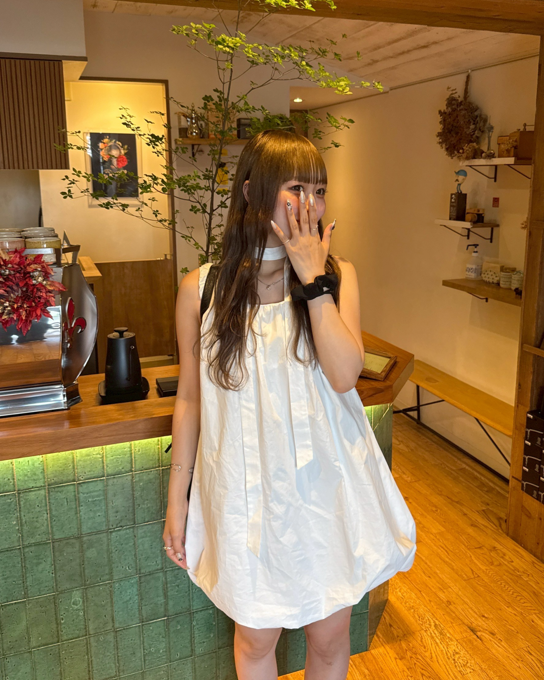 チョーカー付きバルーンワンピース HZ2030