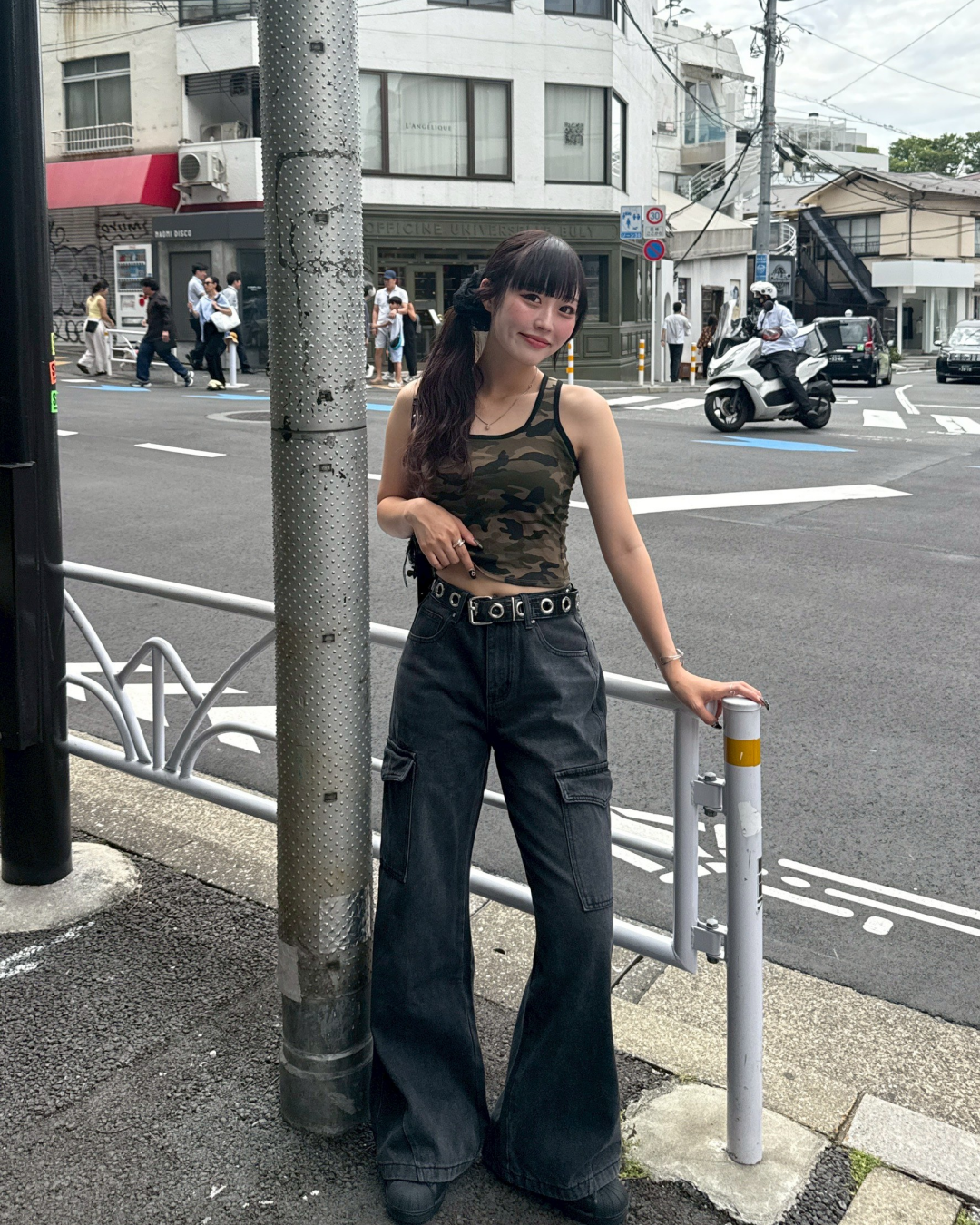 フレアカーゴデニムパンツ HZ2048