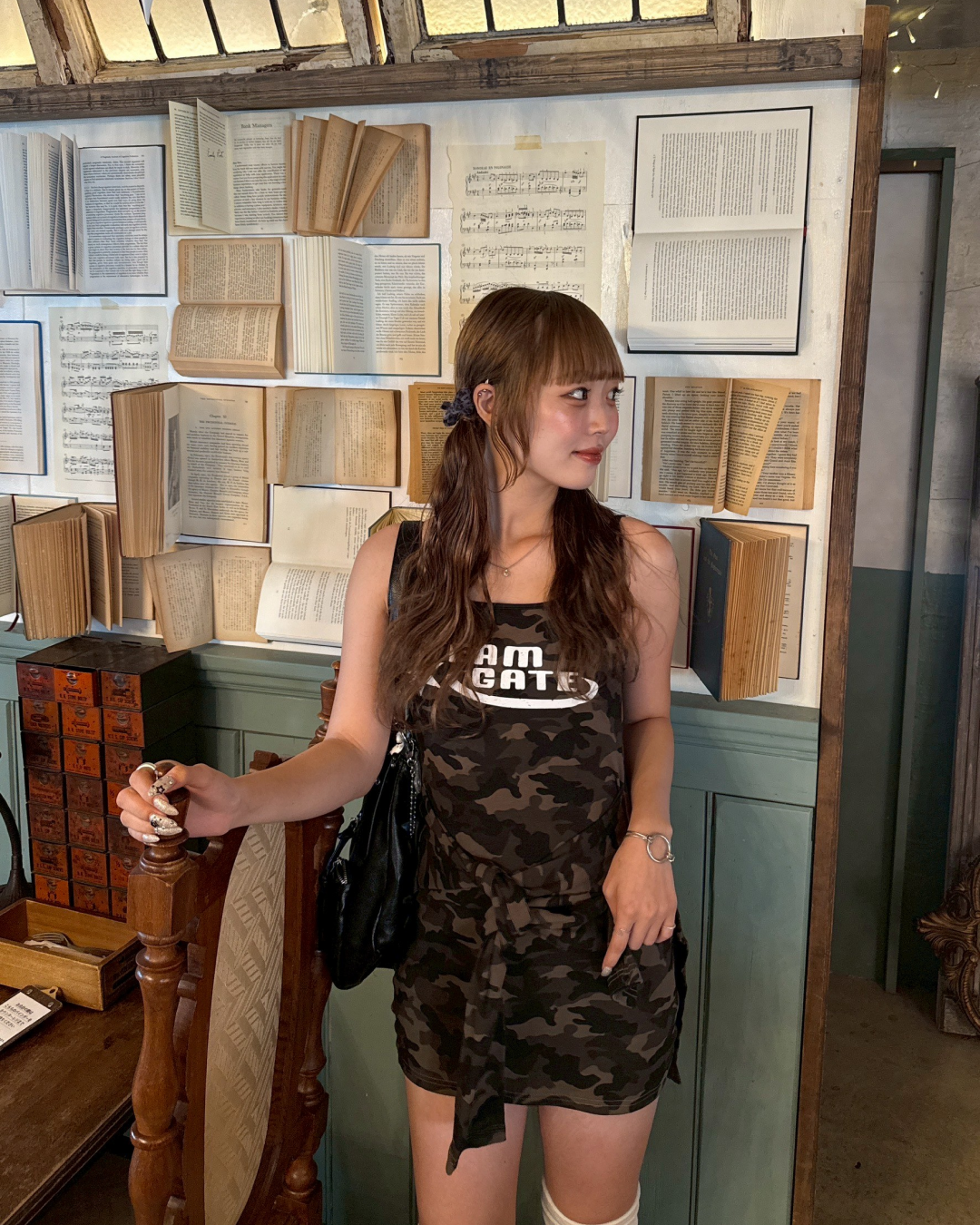 フェイクレイヤー迷彩キャミワンピース
HZ2073