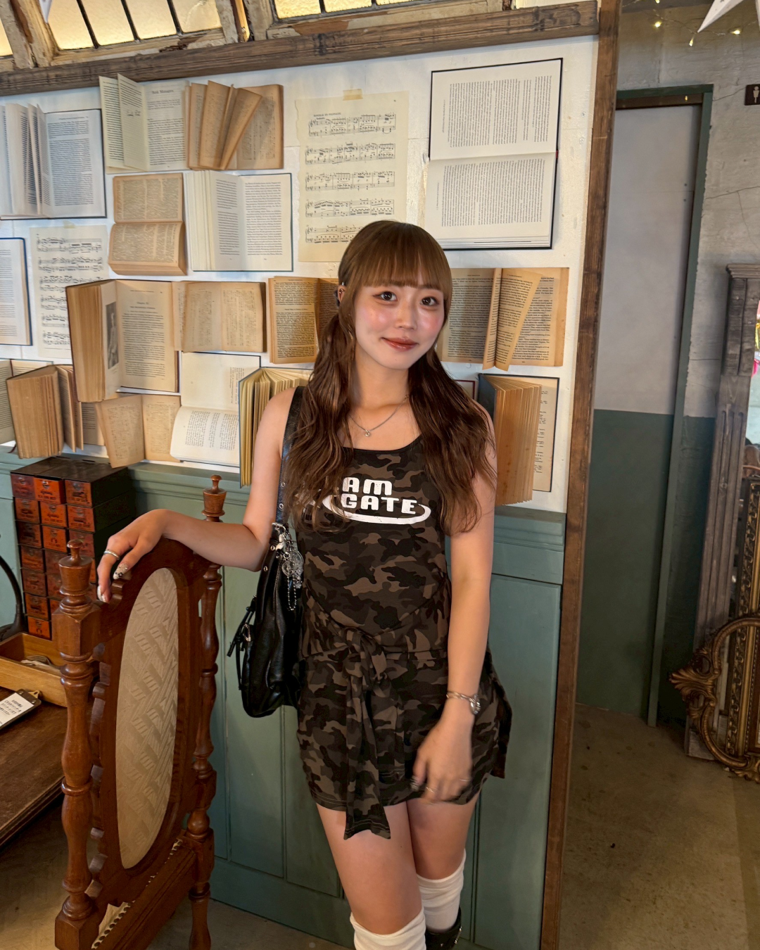 フェイクレイヤー迷彩キャミワンピース
HZ2073