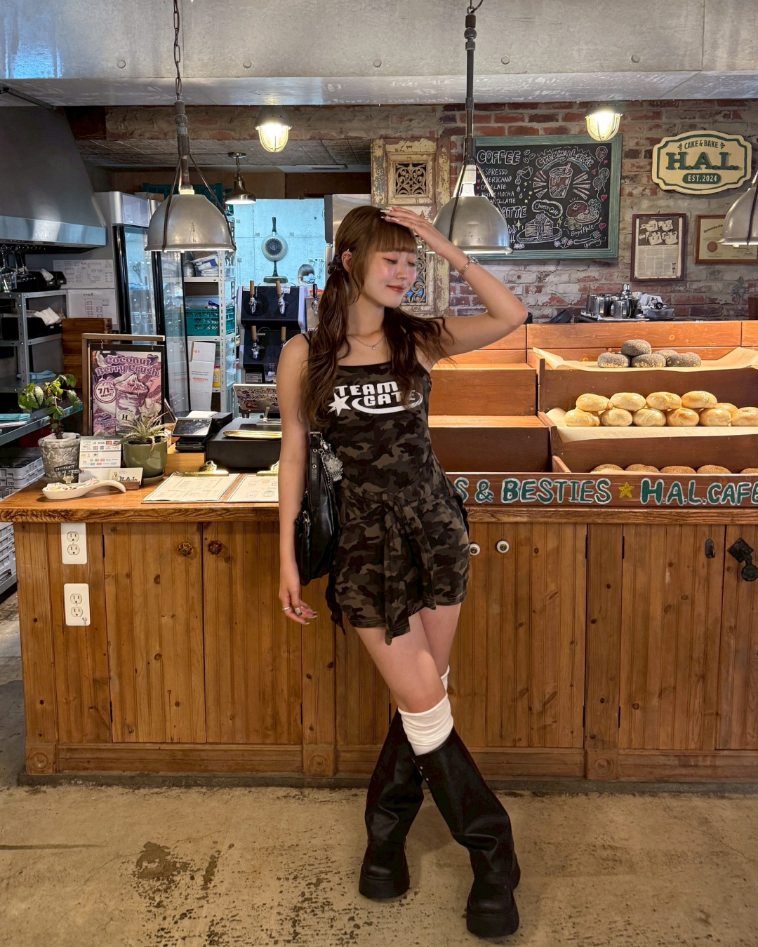 フェイクレイヤー迷彩キャミワンピース
HZ2073