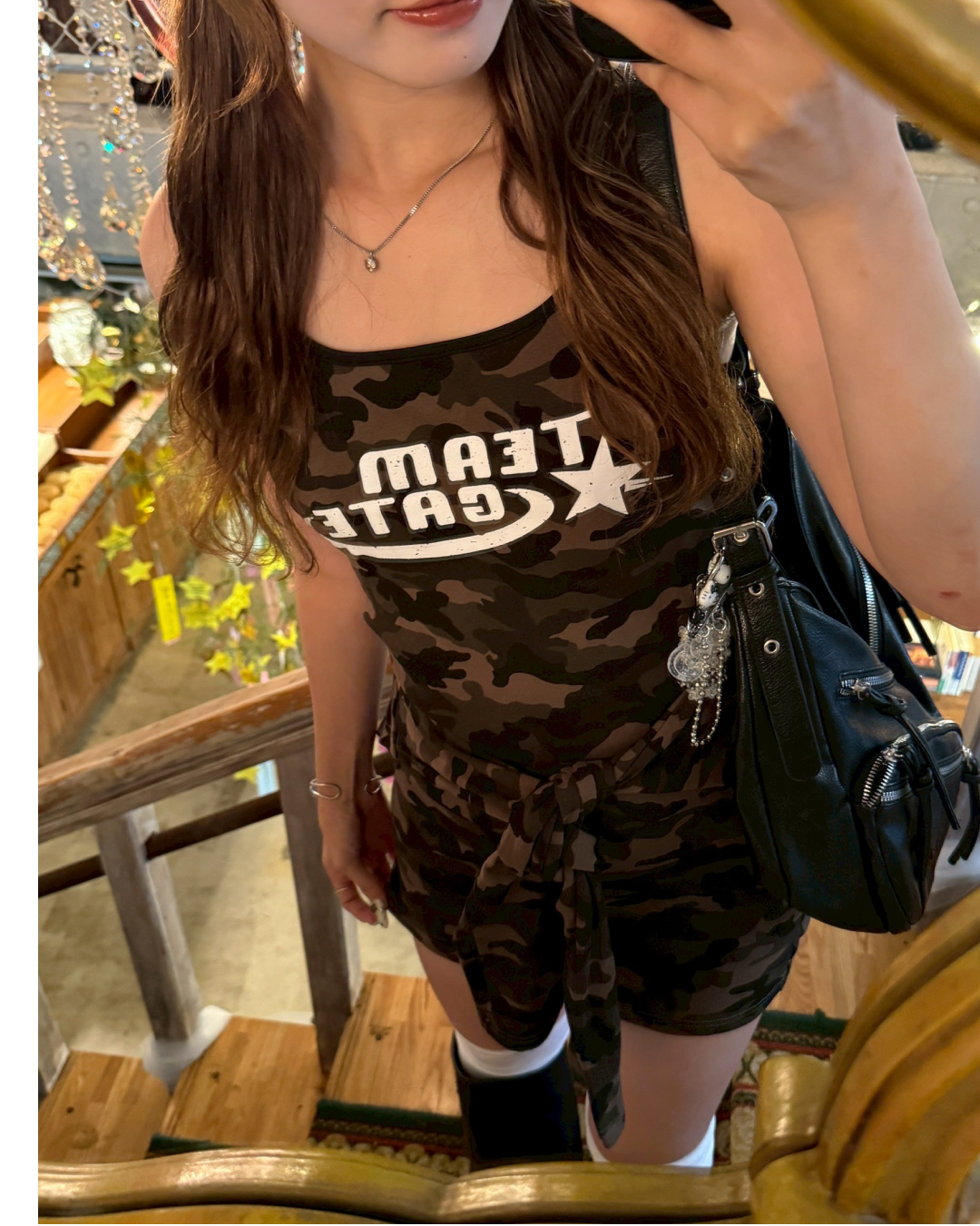 フェイクレイヤー迷彩キャミワンピース
HZ2073