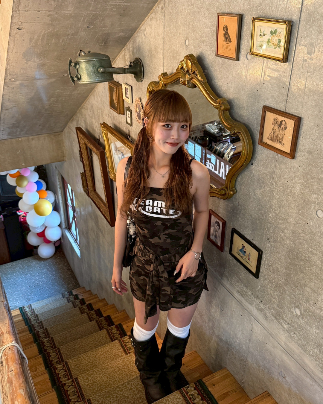 フェイクレイヤー迷彩キャミワンピース
HZ2073