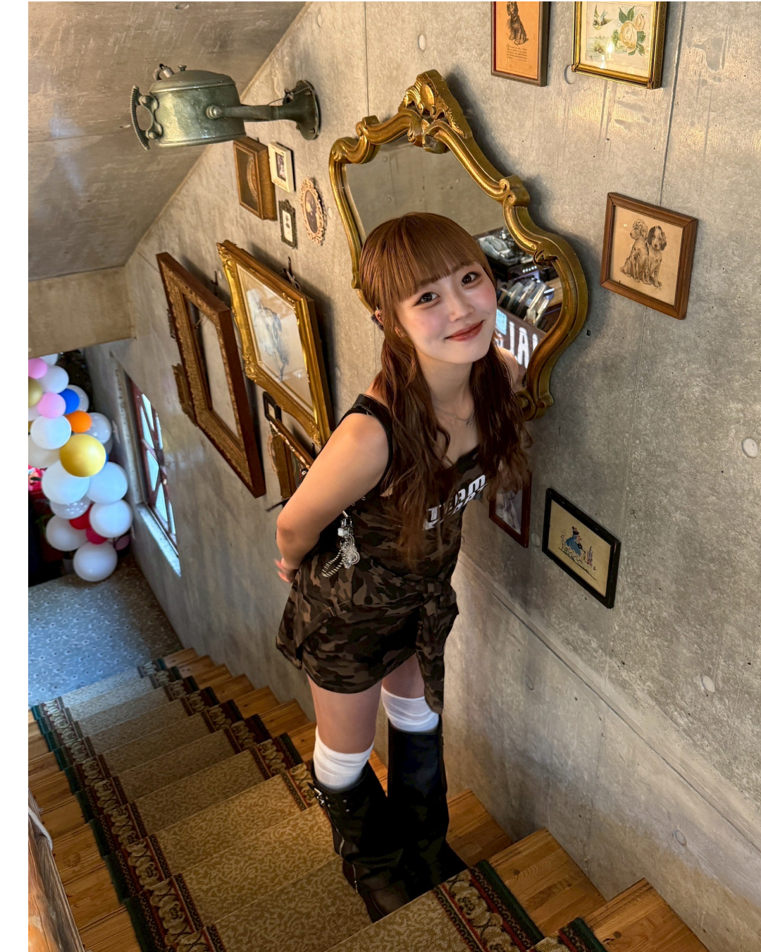 フェイクレイヤー迷彩キャミワンピース
HZ2073