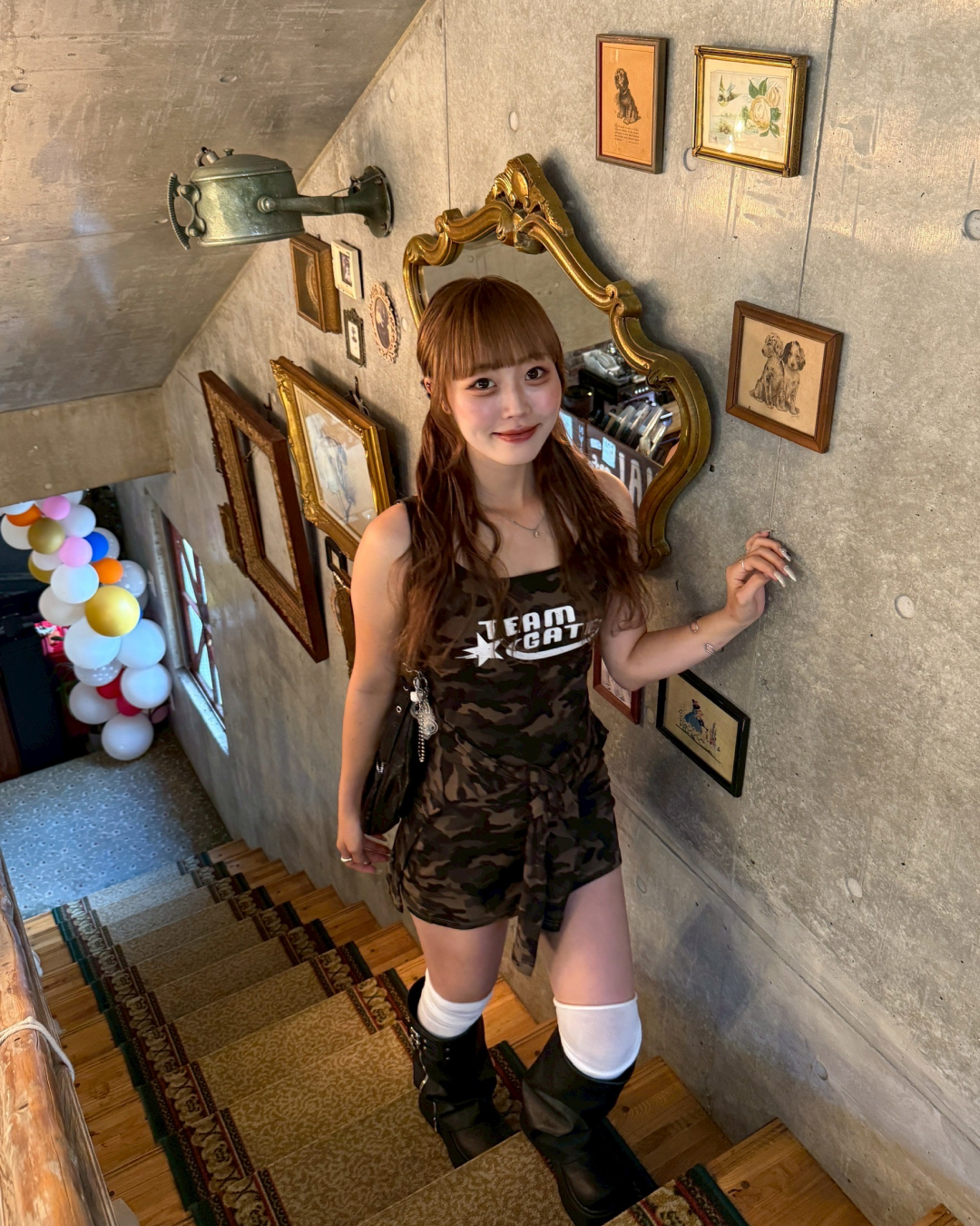 フェイクレイヤー迷彩キャミワンピース
HZ2073