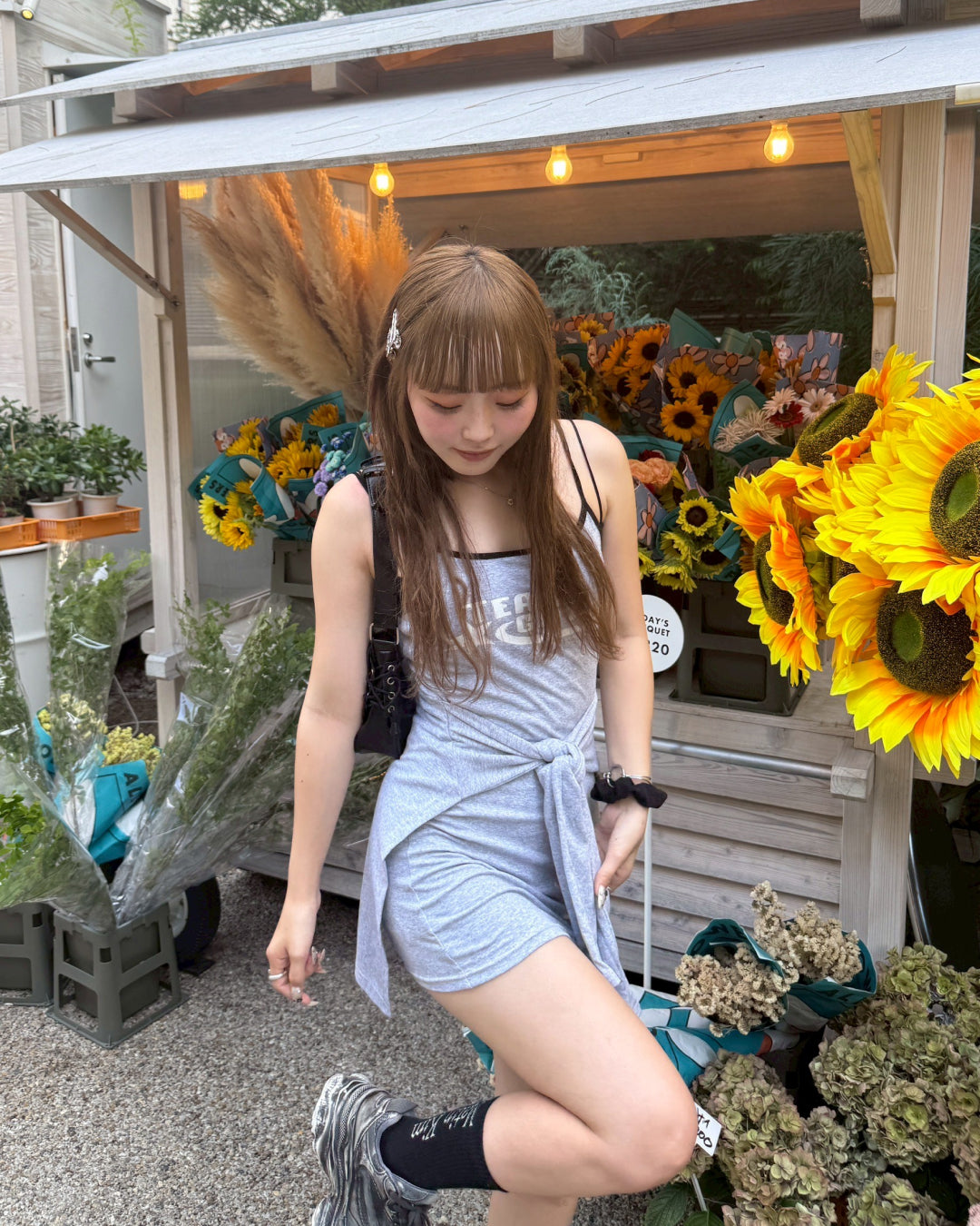 フェイクレイヤー迷彩キャミワンピース
HZ2073