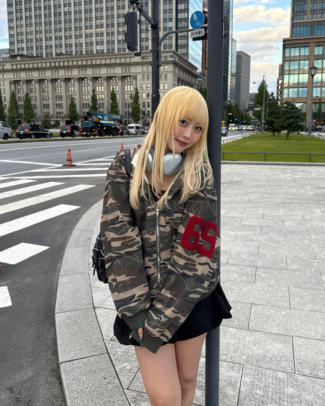 迷彩デザインパーカー HZ2142