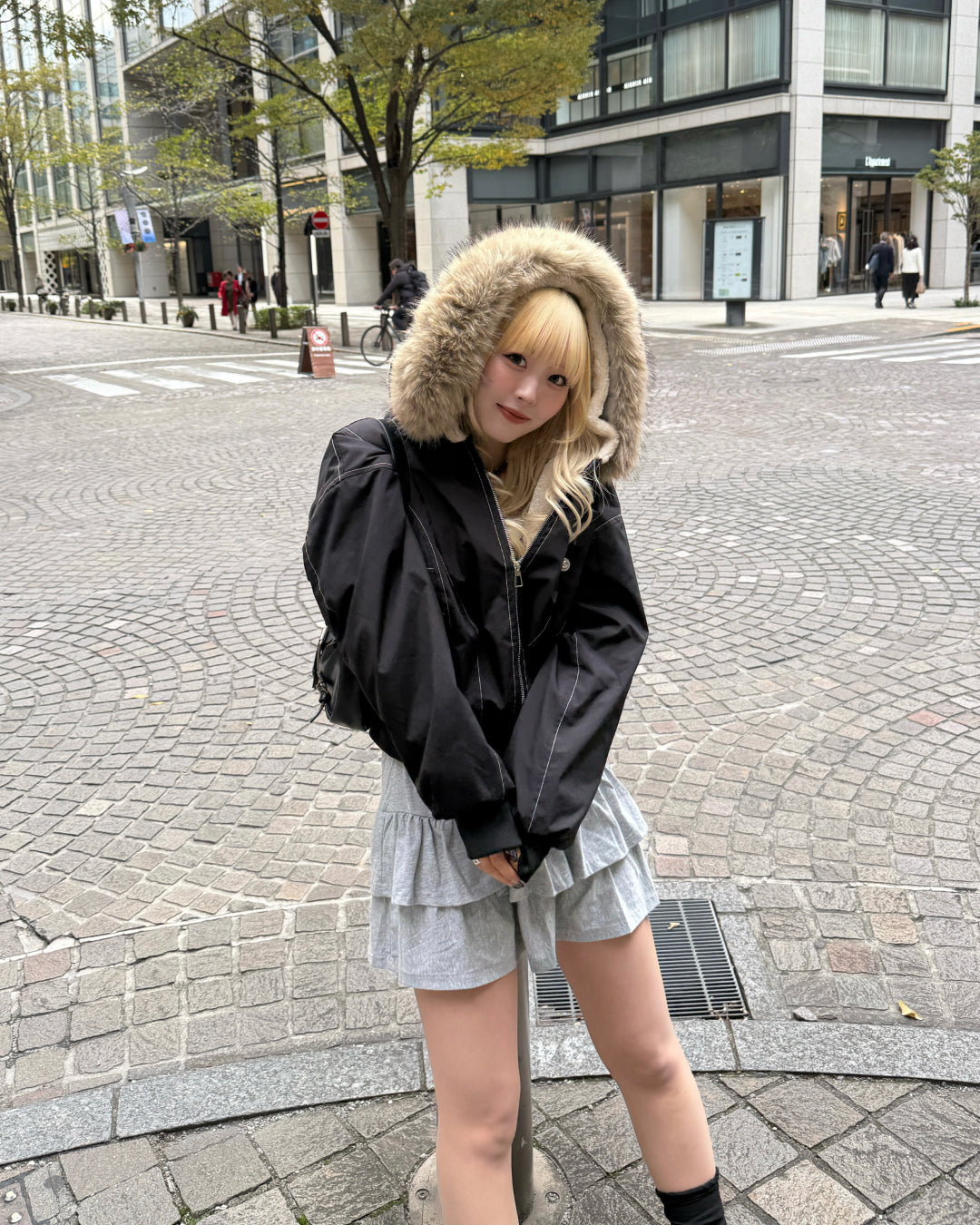 スウェットティアードミニスカート HZ2166