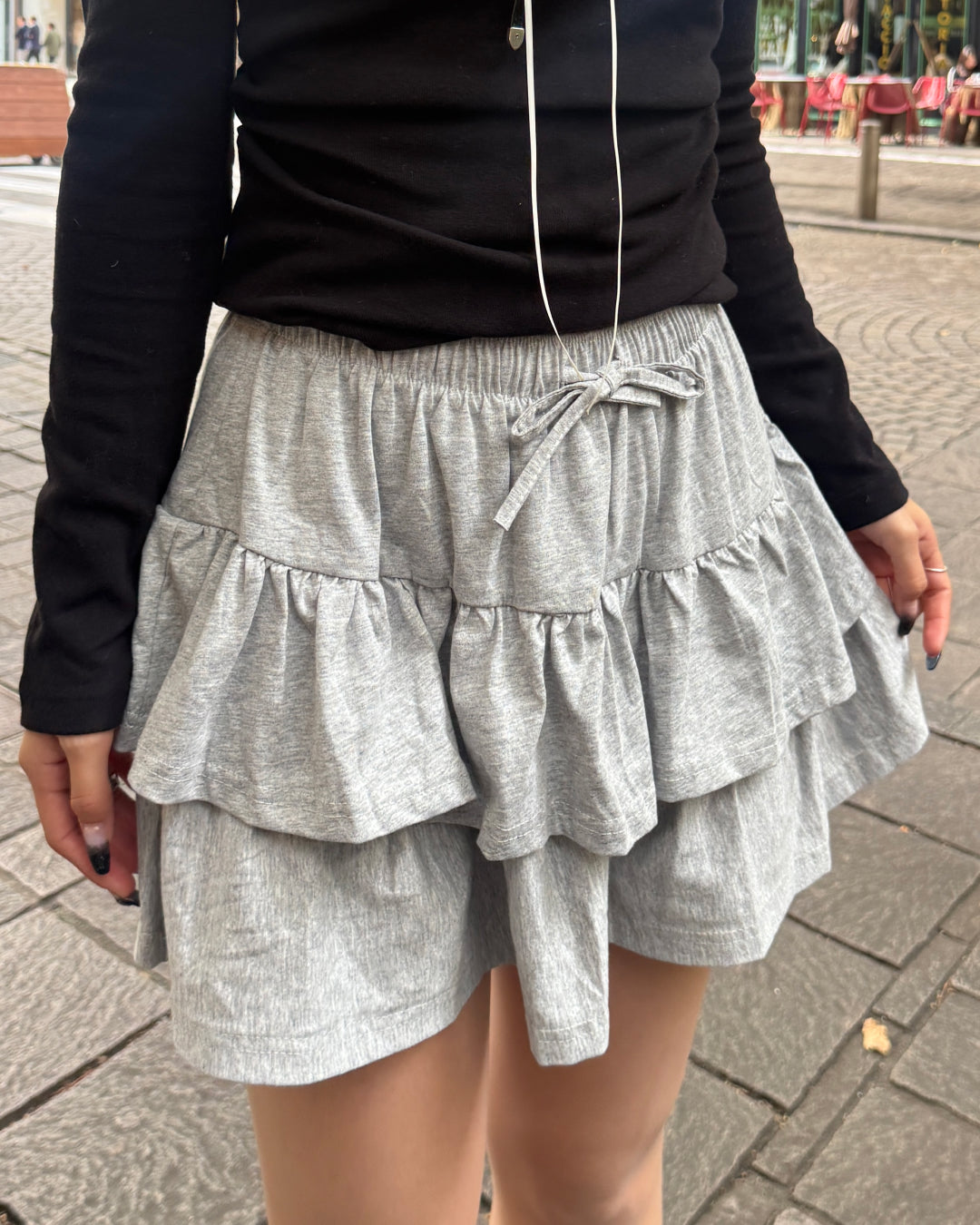 スウェットティアードミニスカート HZ2166