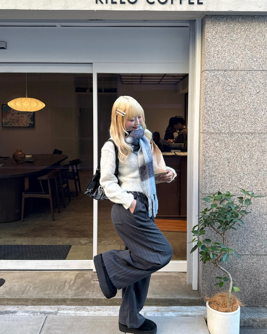 ストライプワイドスラックス HZ3002