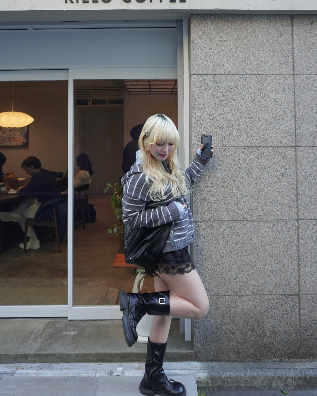 スタッズショルダーバッグ HZ3018