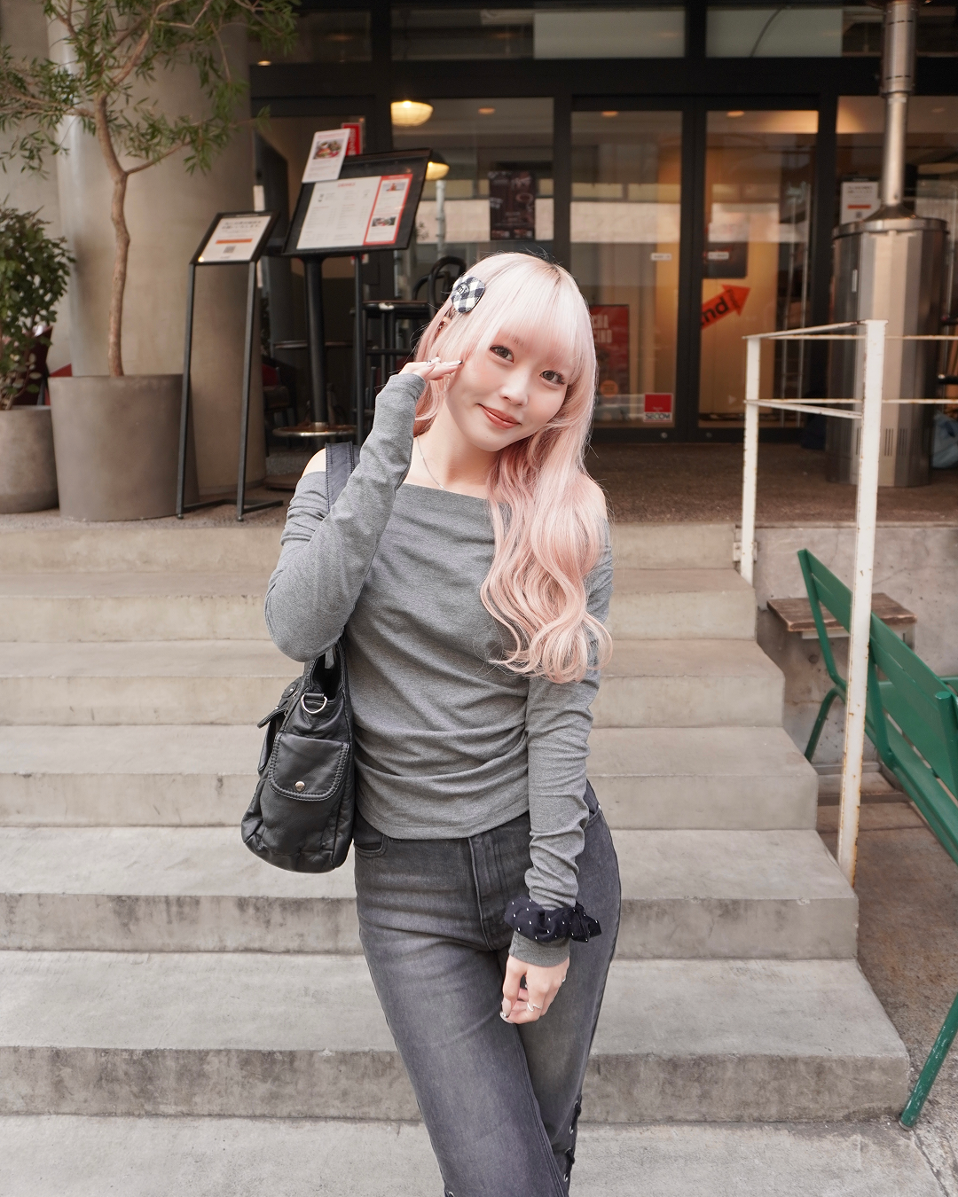 オフショルダーロンT HZ3038