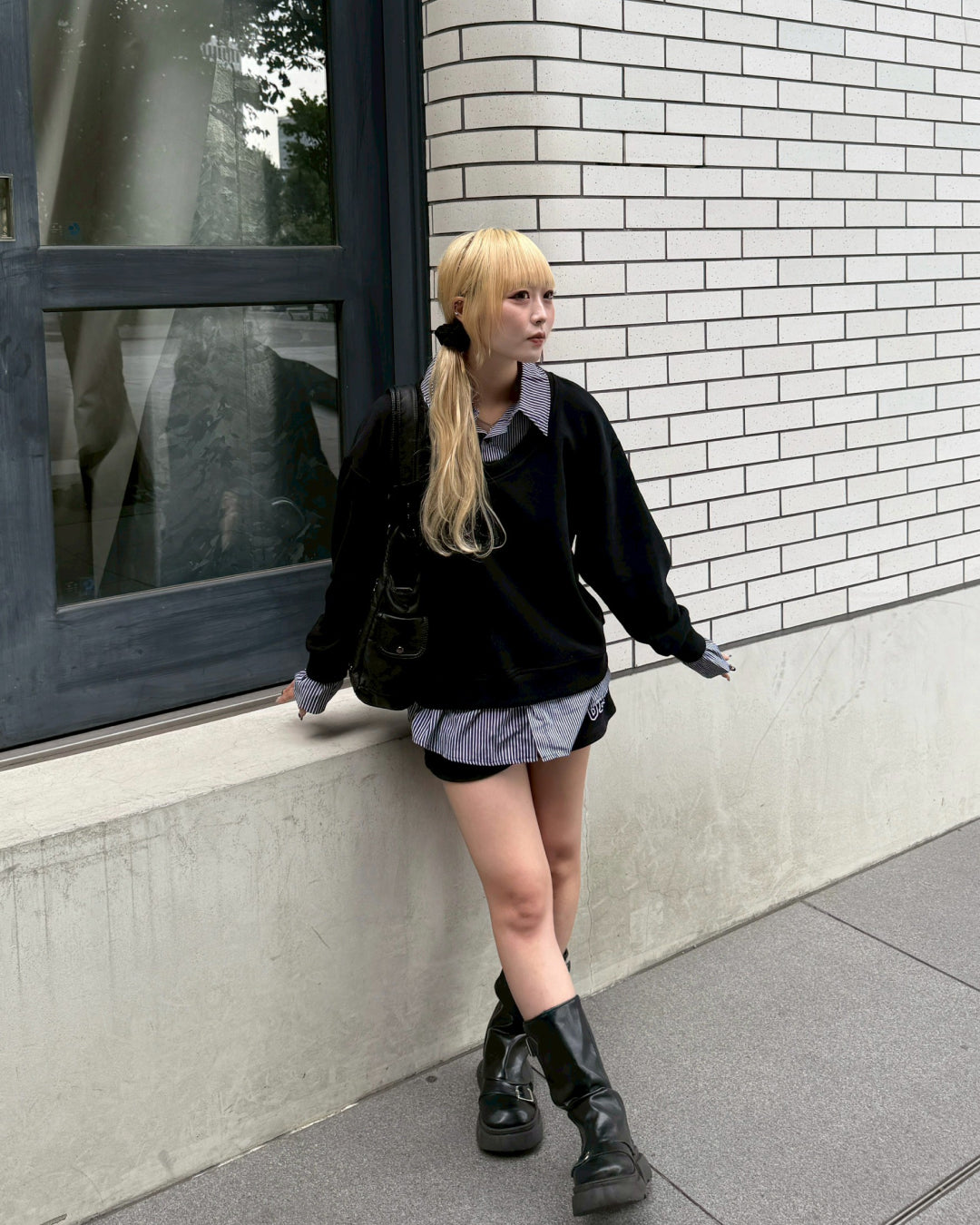 【即納】シャツレイヤードスウェット HZ5000