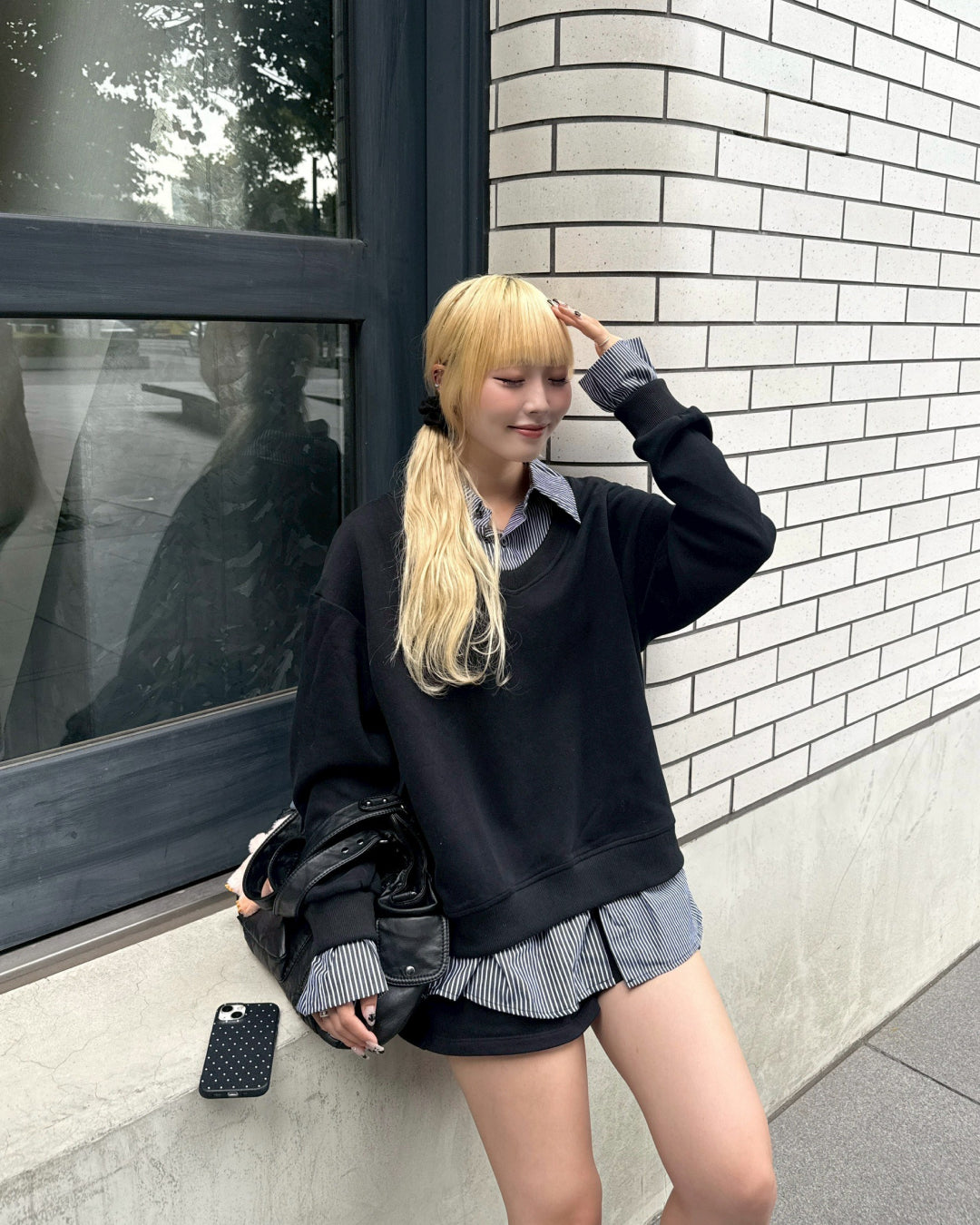 【即納】シャツレイヤードスウェット HZ5000