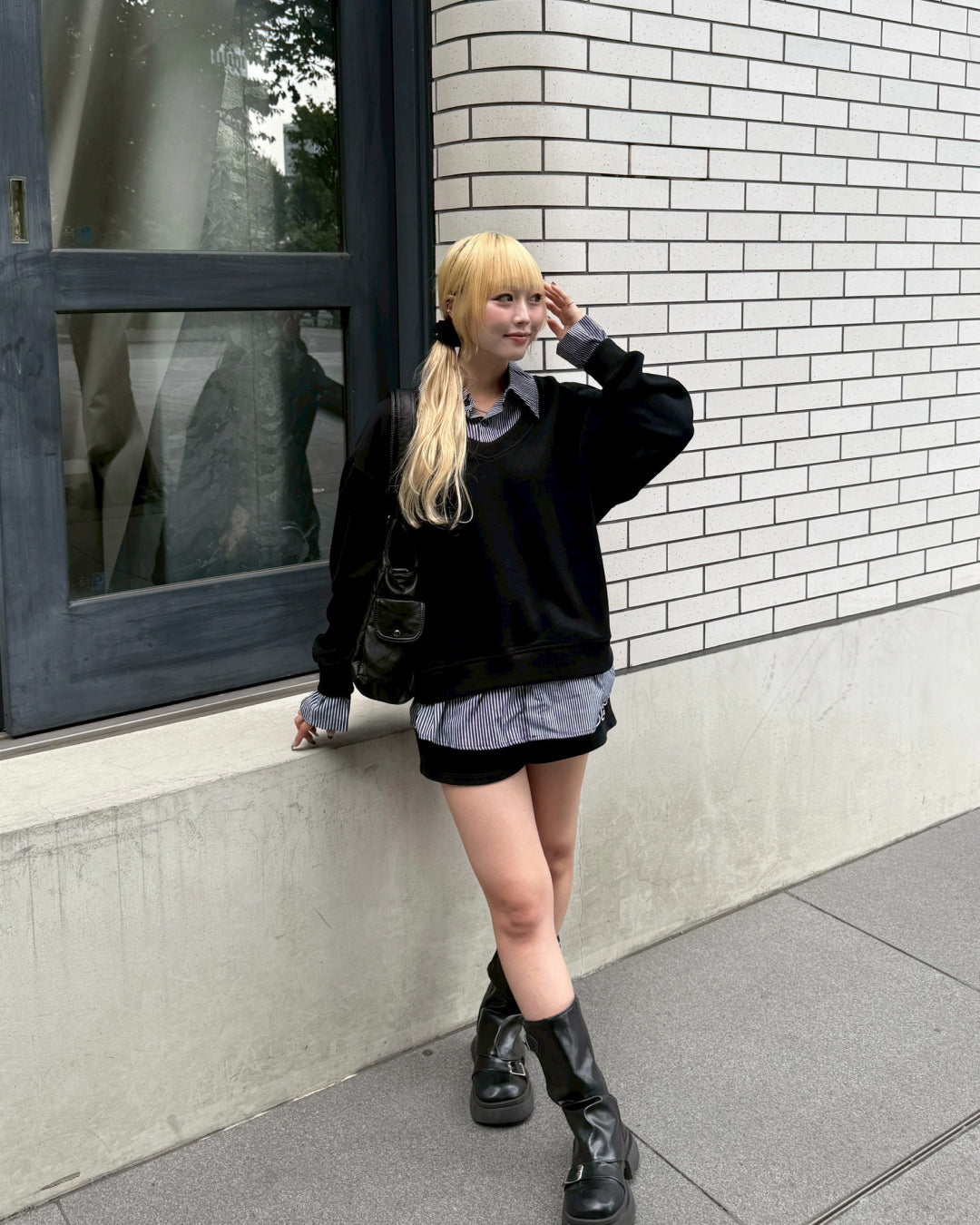 【即納】シャツレイヤードスウェット HZ5000