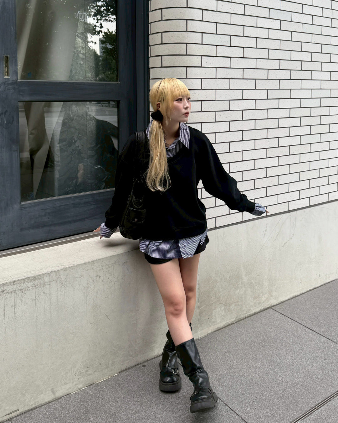 【即納】シャツレイヤードスウェット HZ5000