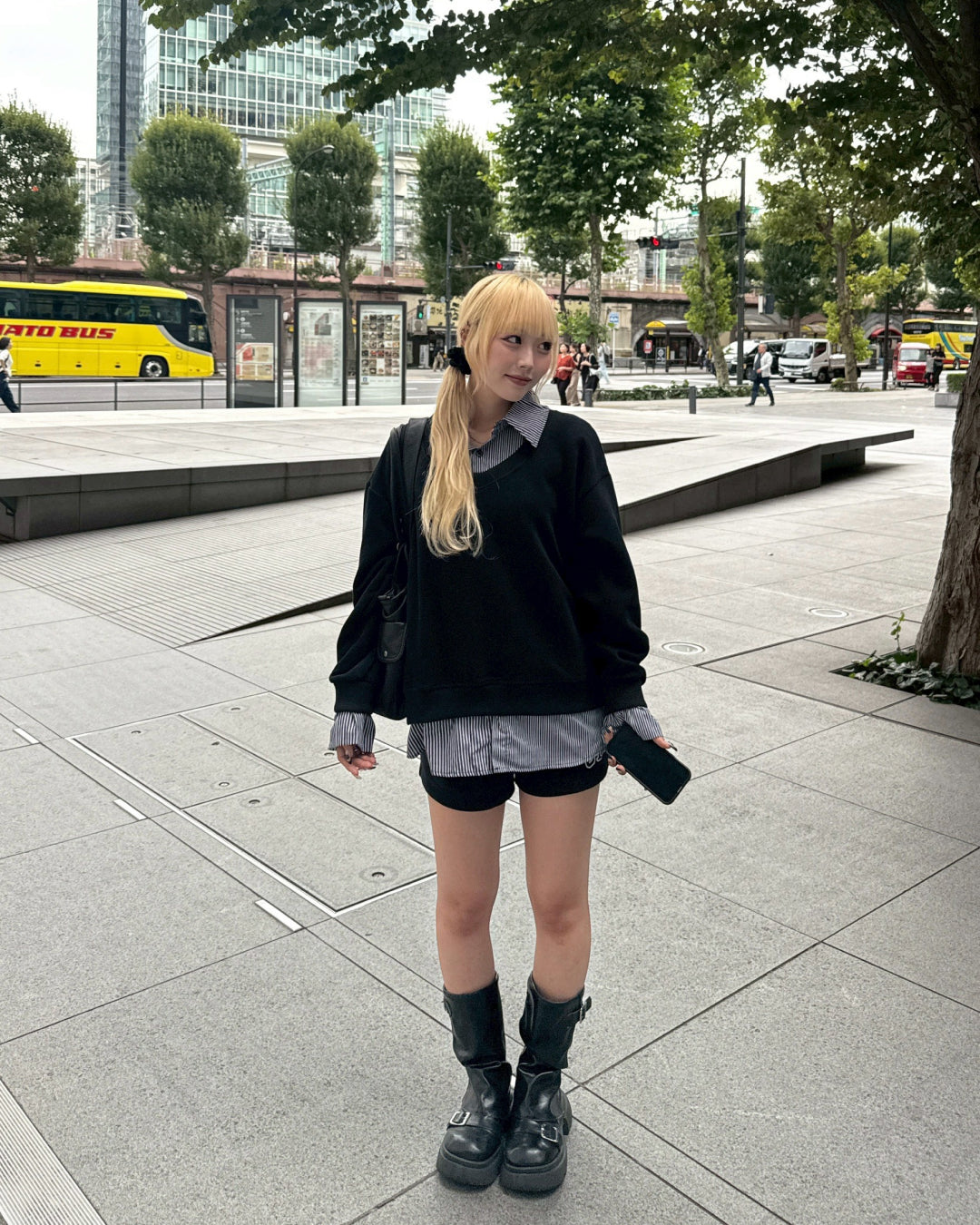 【即納】シャツレイヤードスウェット HZ5000