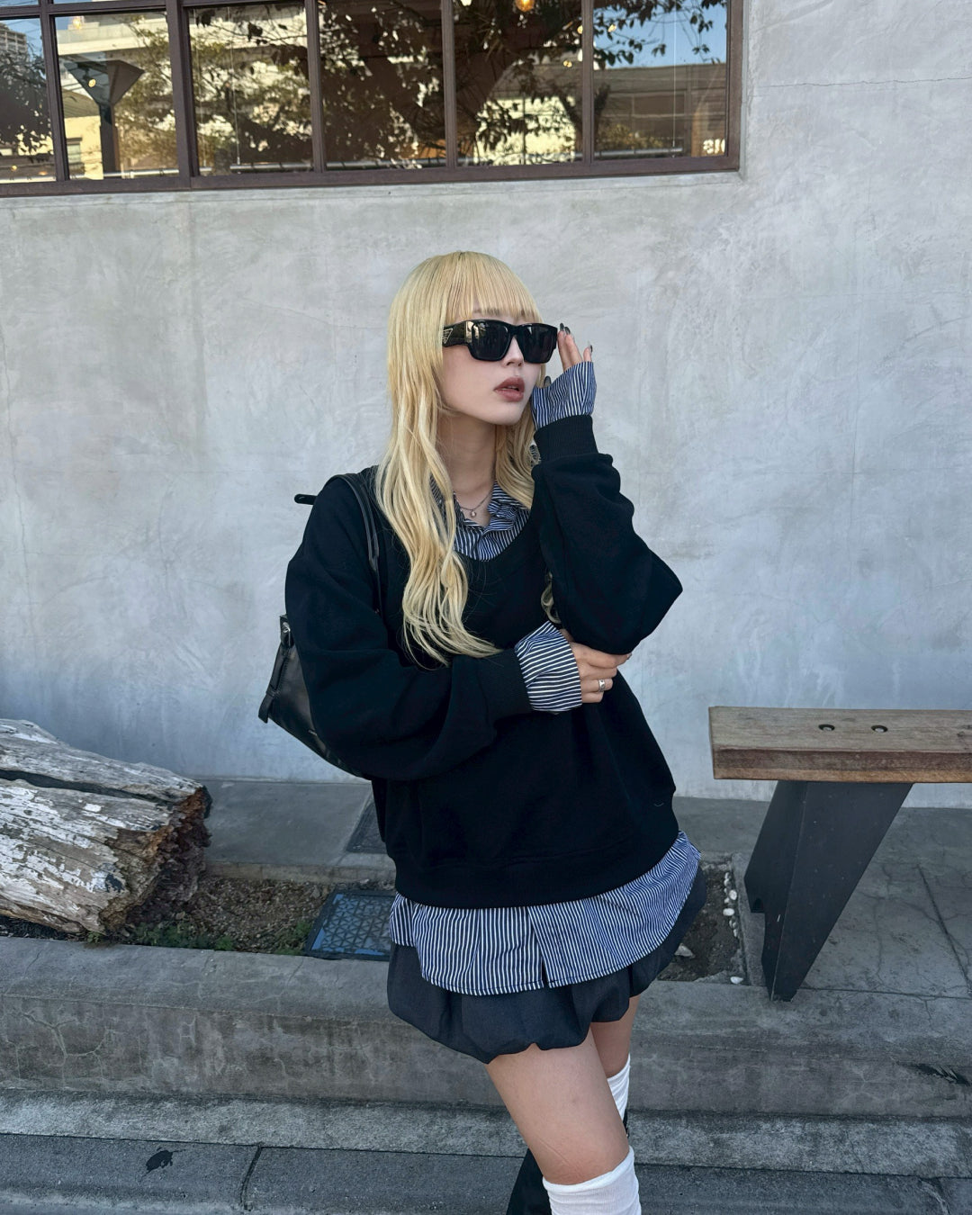 【即納】シャツレイヤードスウェット HZ5000