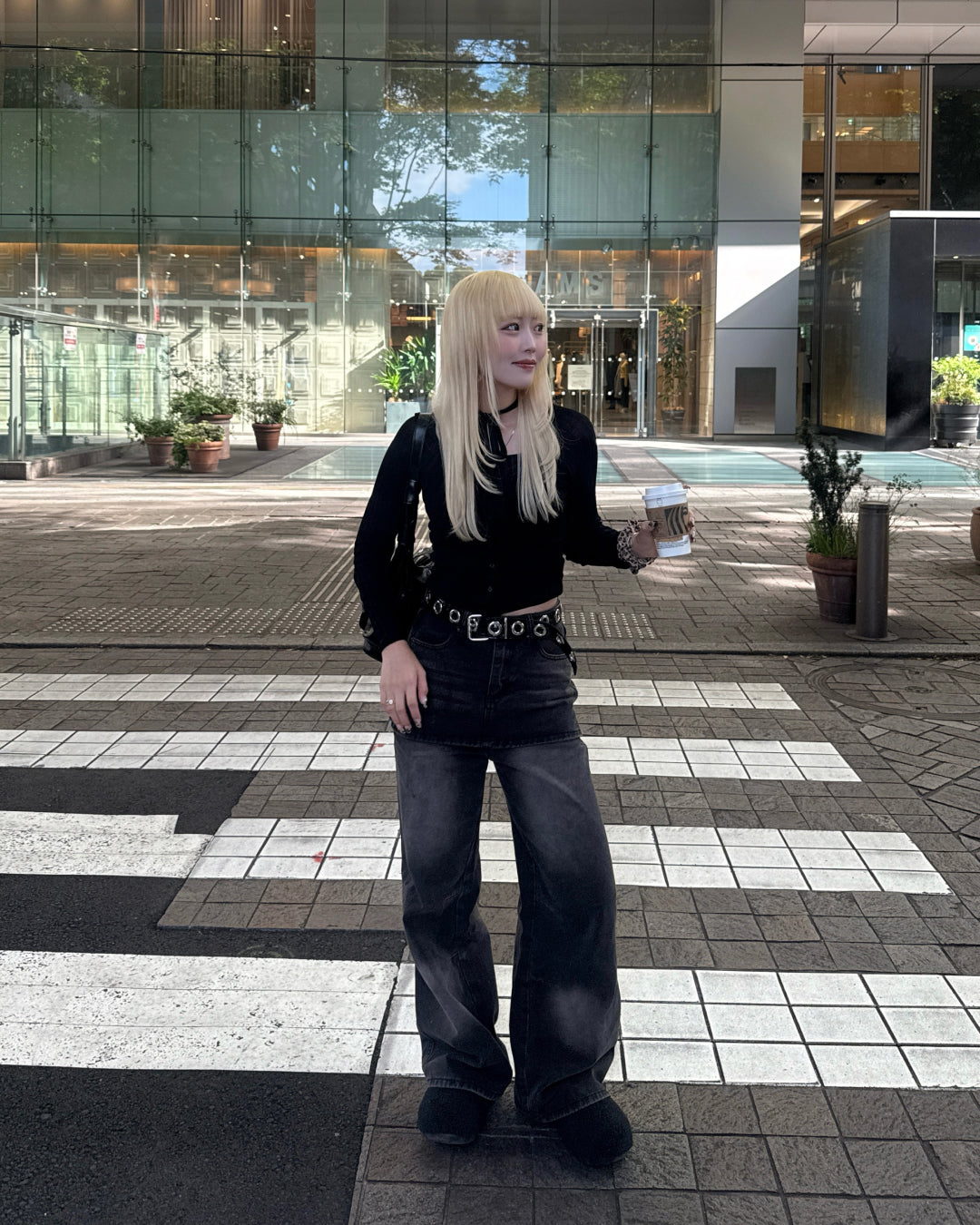 【即納】デニムスカートパンツ HZ5010