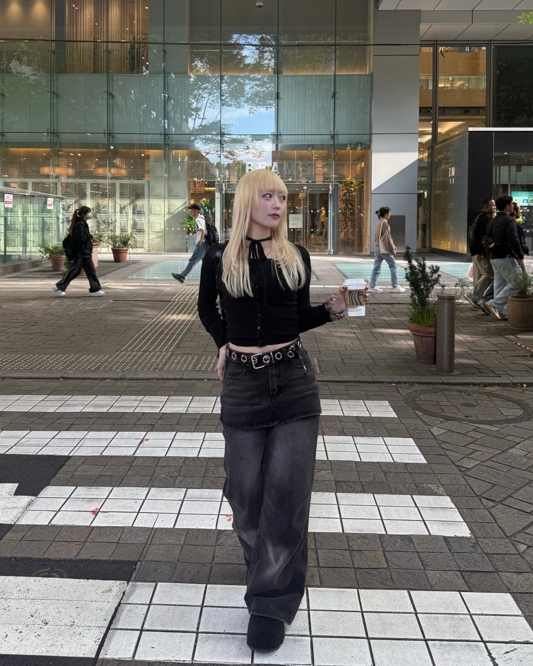 【即納】デニムスカートパンツ HZ5010