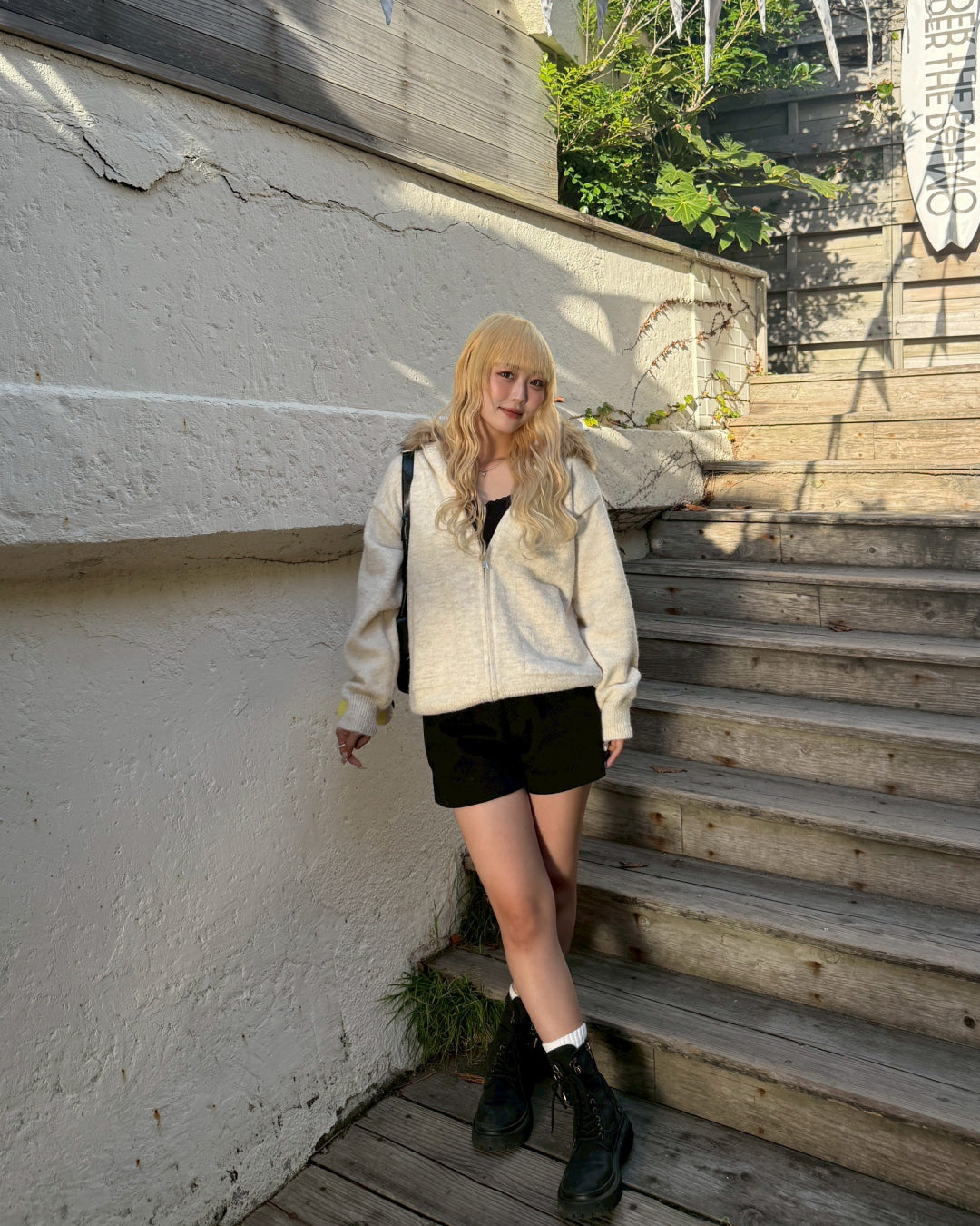 【即納】ニットファーパーカー HZ5017