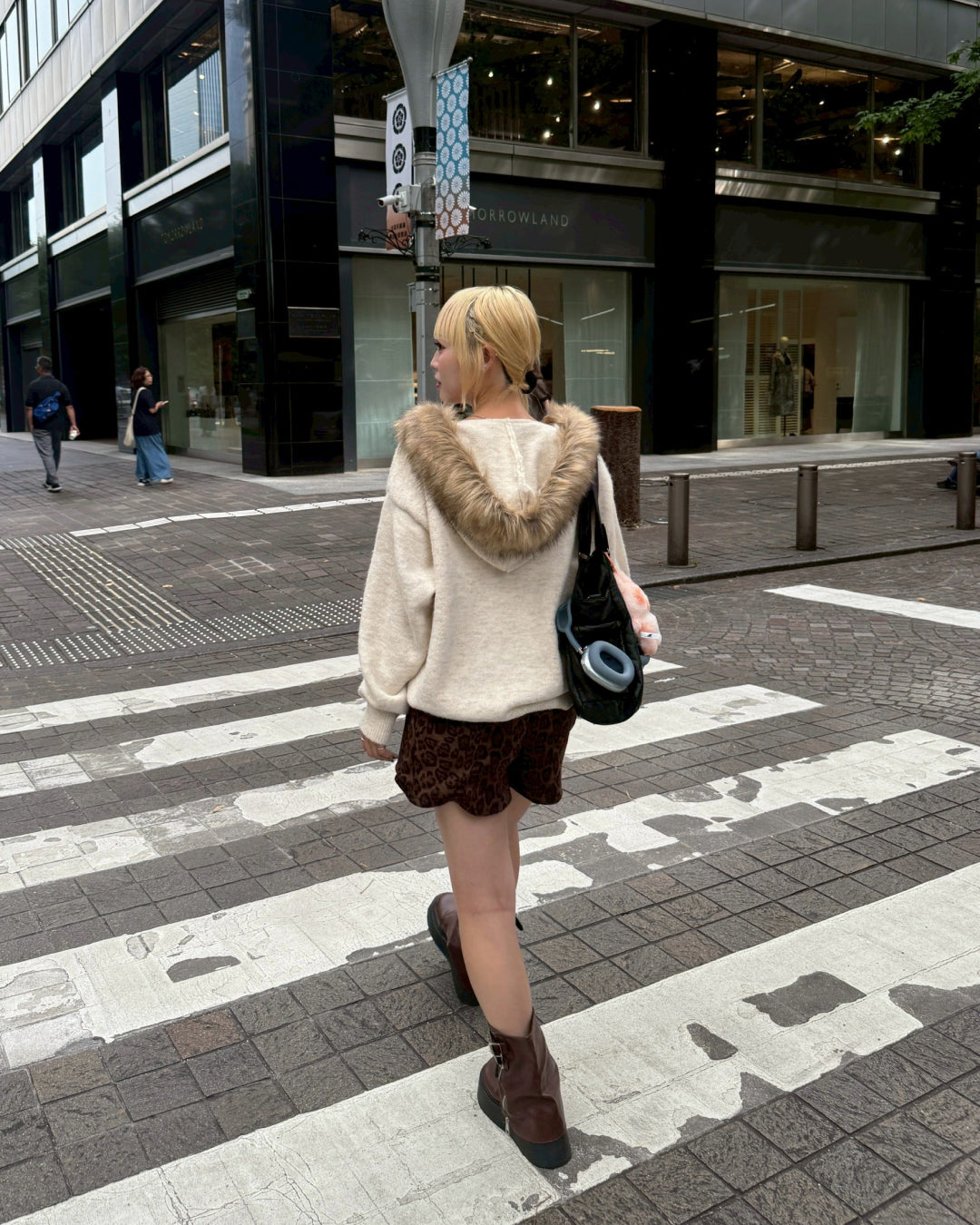 【即納】ニットファーパーカー HZ5017