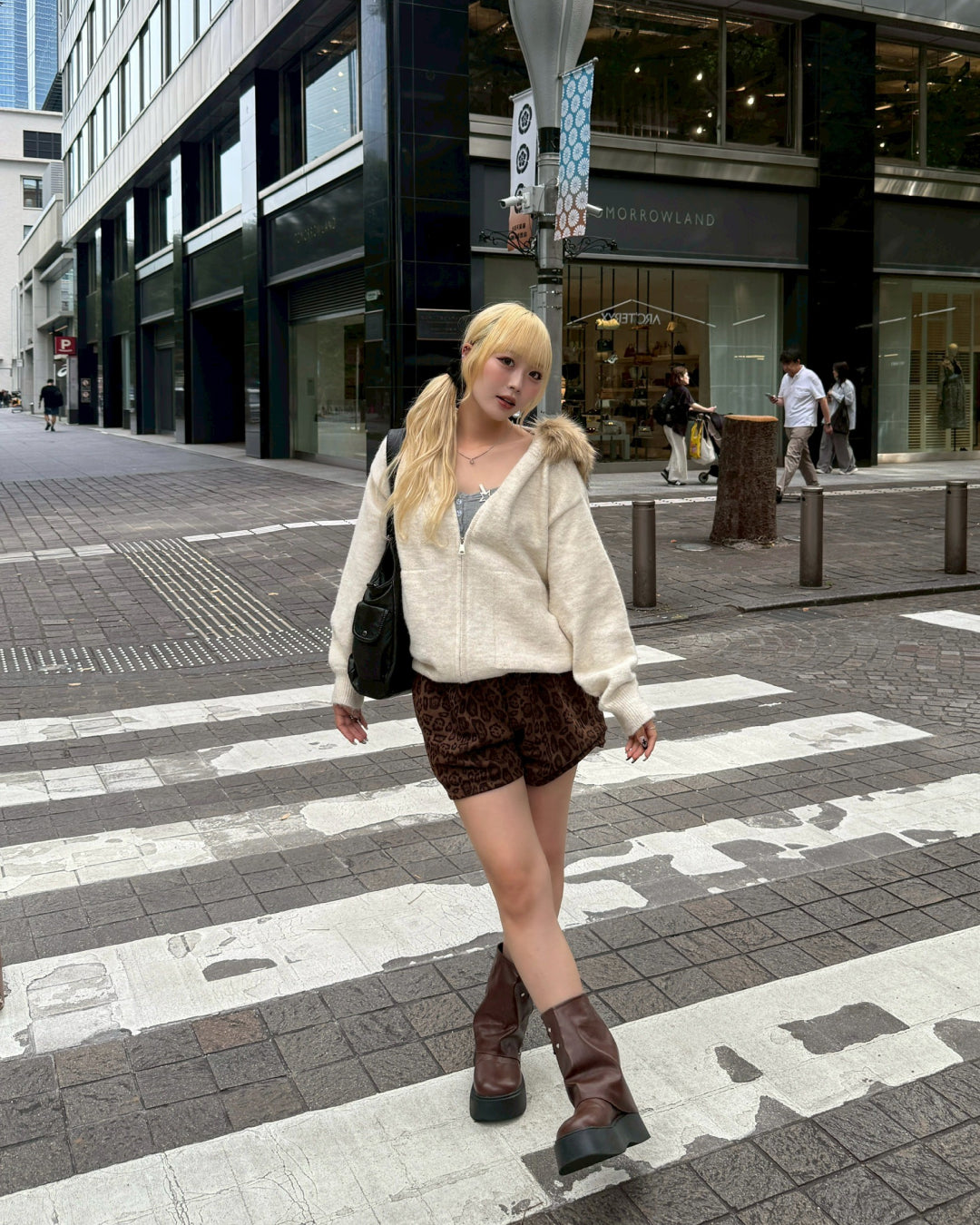 【即納】ニットファーパーカー HZ5017