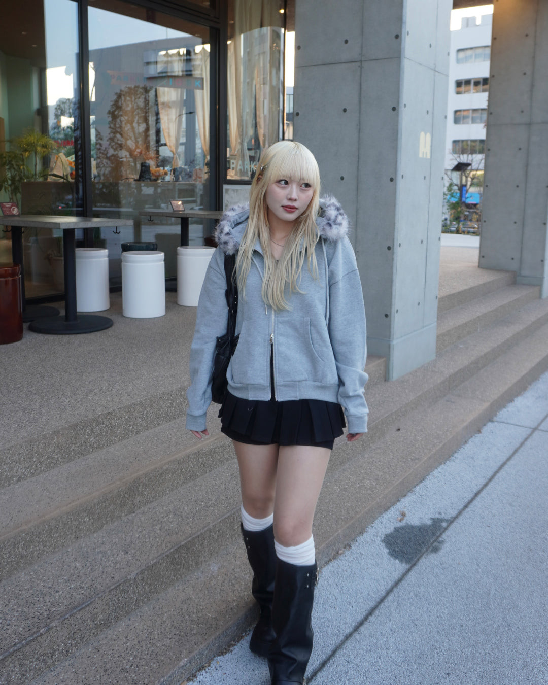 【オリジナル 即納】フードファーパーカー HZ6002