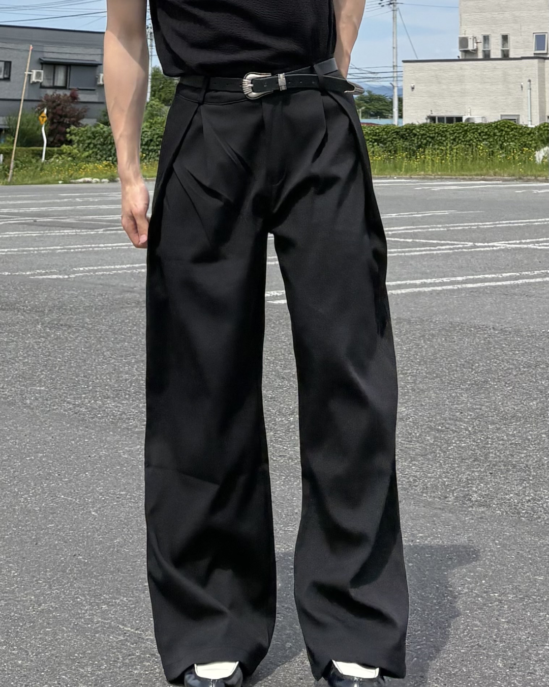 【即納】タックワイドスラックス IK0073